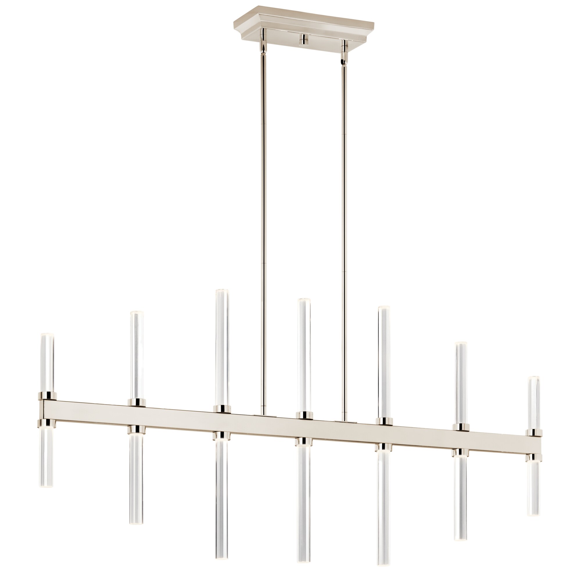 Kichler 52670PN Sycara 14 -Light Nickel Modern/contemporary Integrated LED Crystal For Use in Bedrooms, Dining Rooms, Foyers, Kitchens, Living Rooms Chandelier