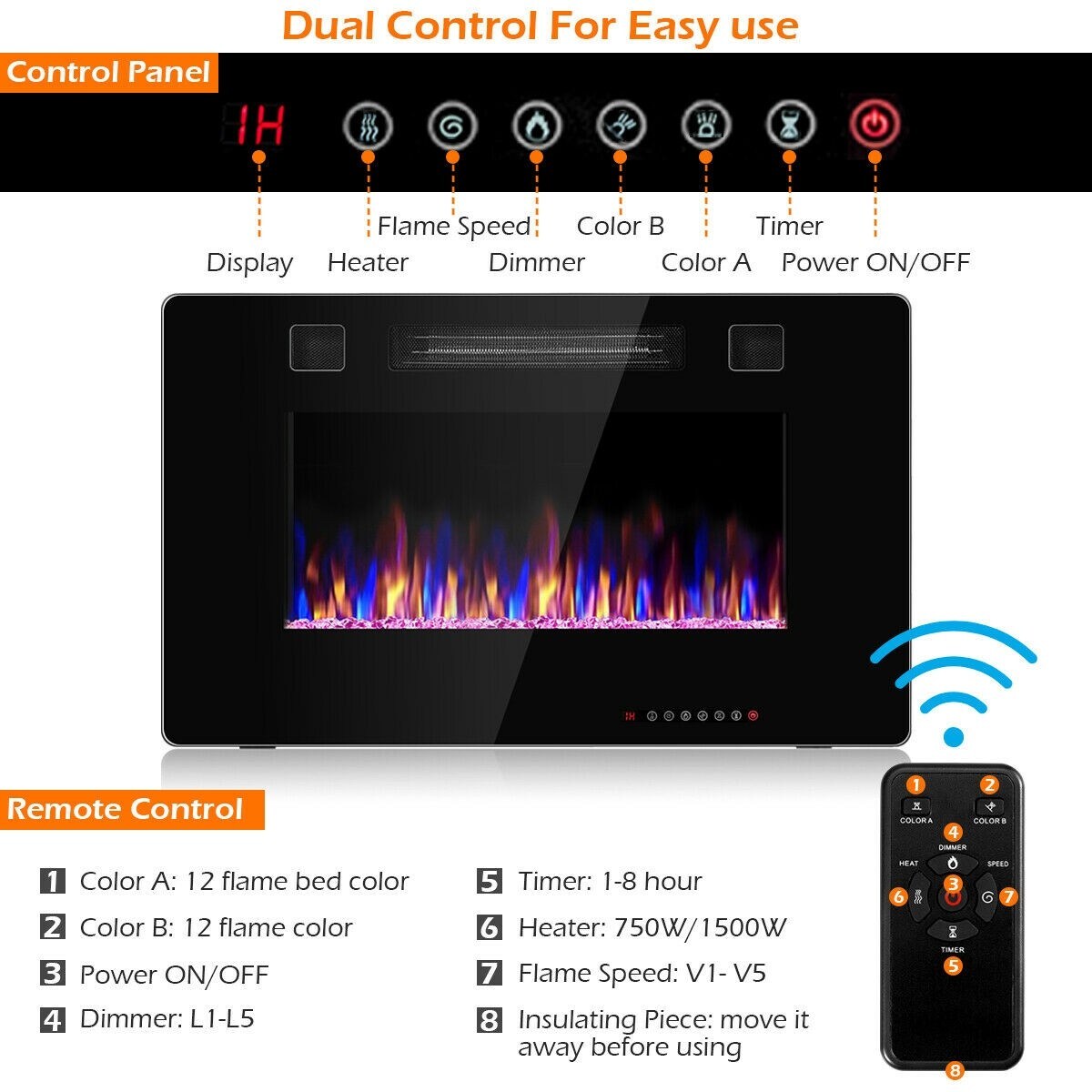 GZMR GZ-HY74EP Electric-Fireplaces - View #3