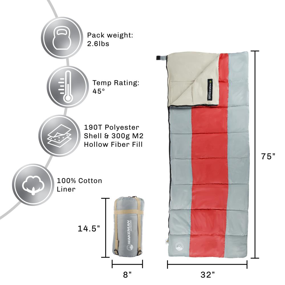 Leisure Sports Sleeping Bag-lightweight, Carrying Bag with Compression ...