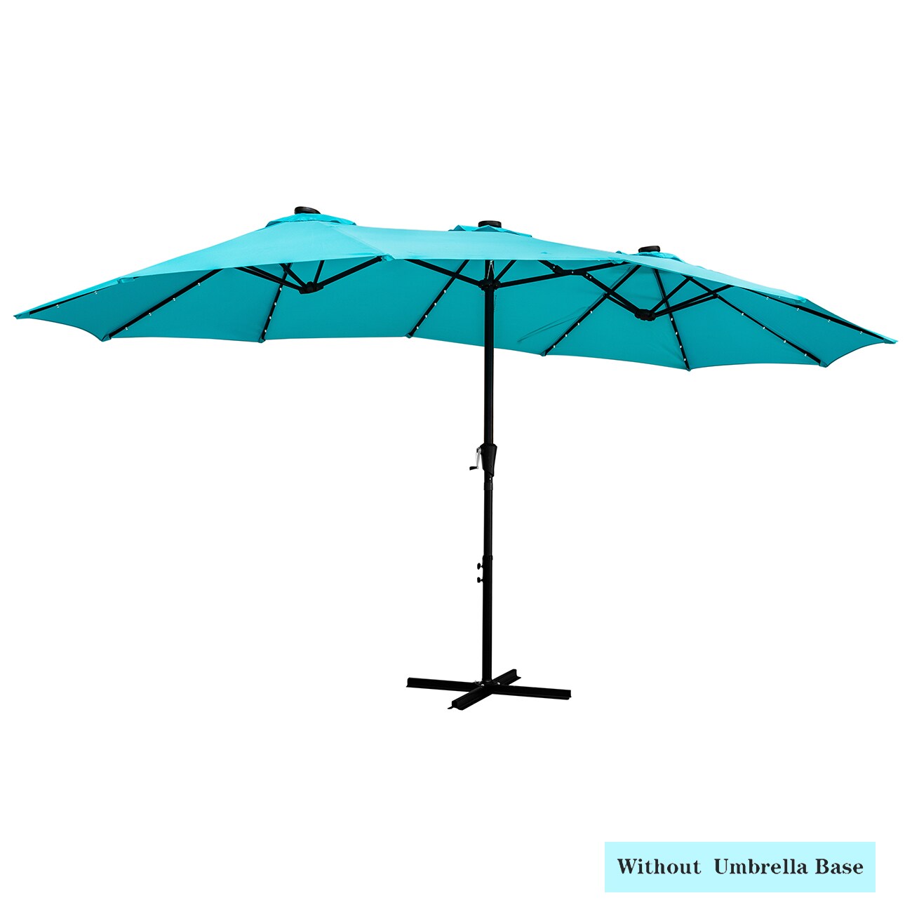 Ainfox 7BLTJIMQC2 15-Feet Steel Blue Garden Patio Umbrella with Lights and