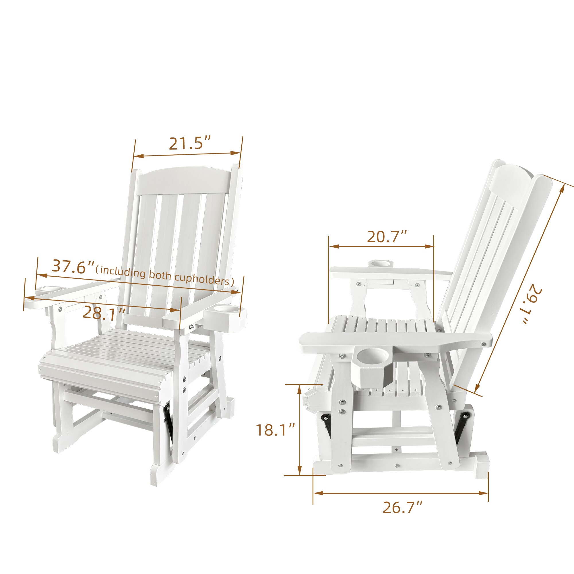 Fortune Candy GX001SLW Swing-Gliders - View #2