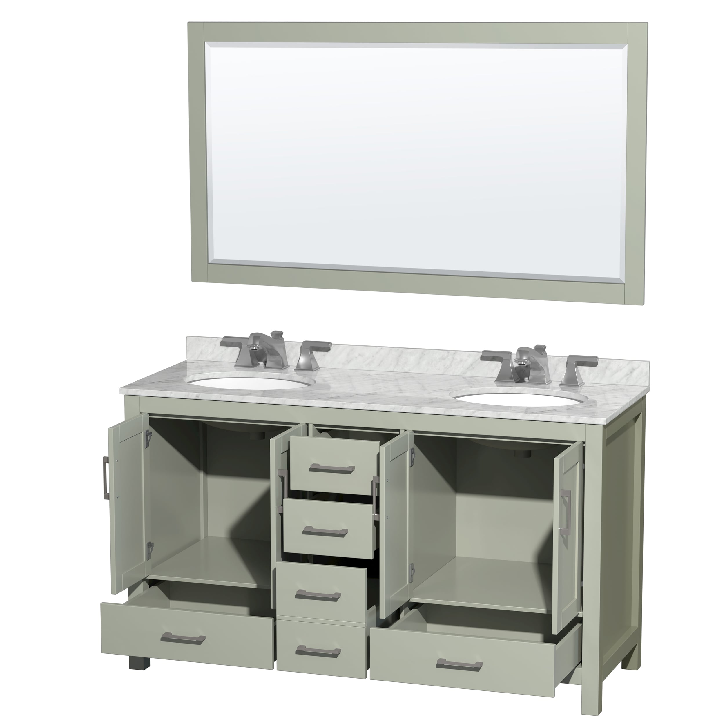 Wyndham Collection WCS141460DLGCMUNOM58 Bath-Vanity-Combo - View #2