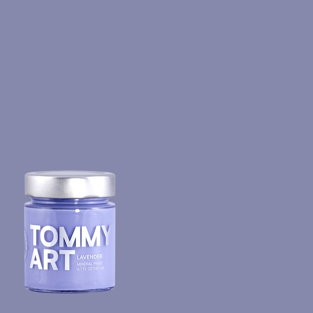 Tommy Art SH560-140 Water-based Pre-tinted Low Odor Color- Lavender Mineral Paint 140ml Paint (4-oz)