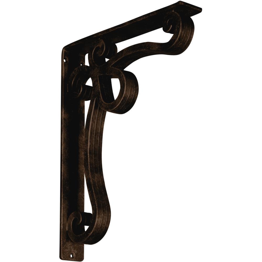 Ekena Millwork BKTM02X12X15TOLABZ Orleans 12-in x 2-in x 15-in Antique bronze Wrought iron Countertop support bracket