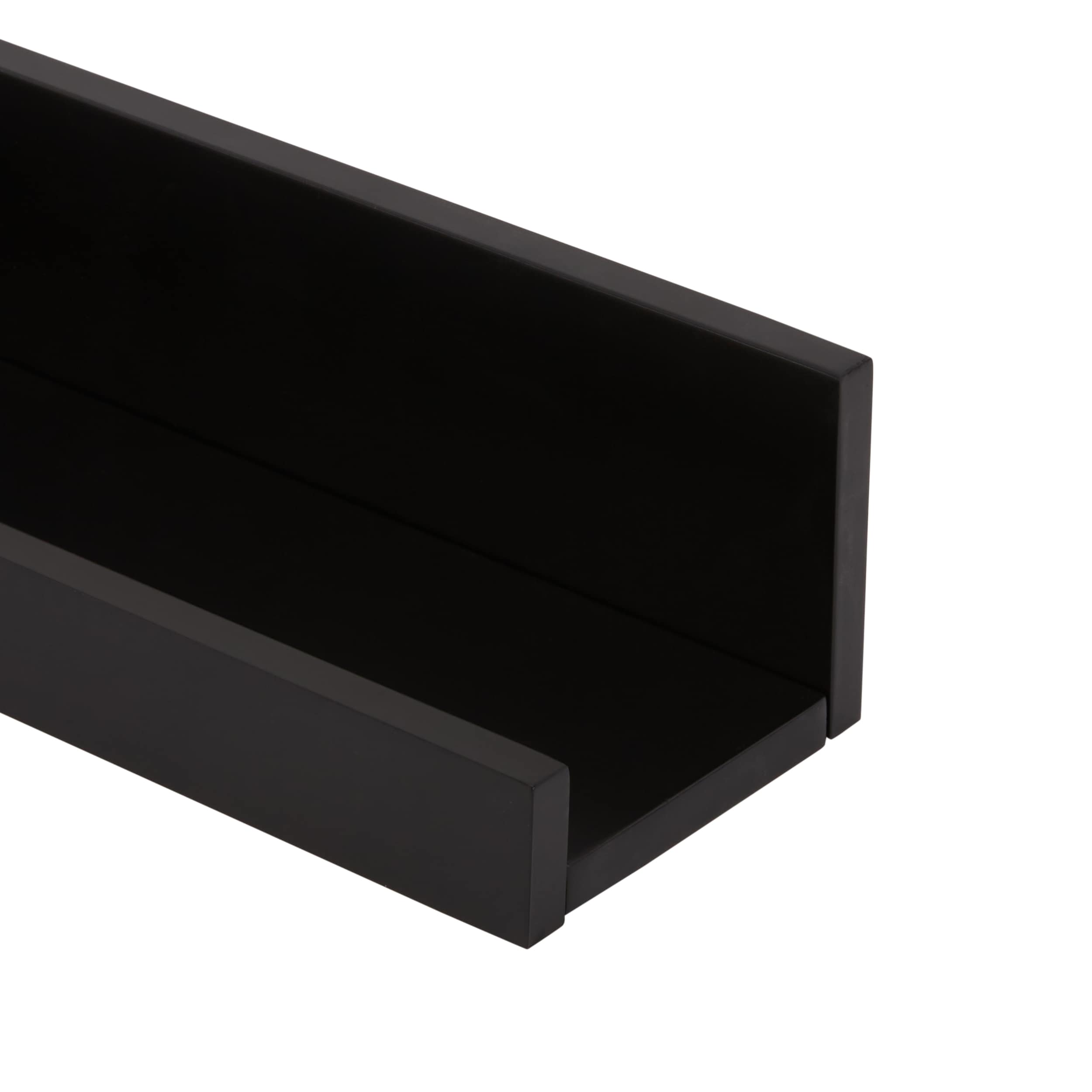 allen + roth Black Floating Shelf 30-in L x 4.49-in D (1