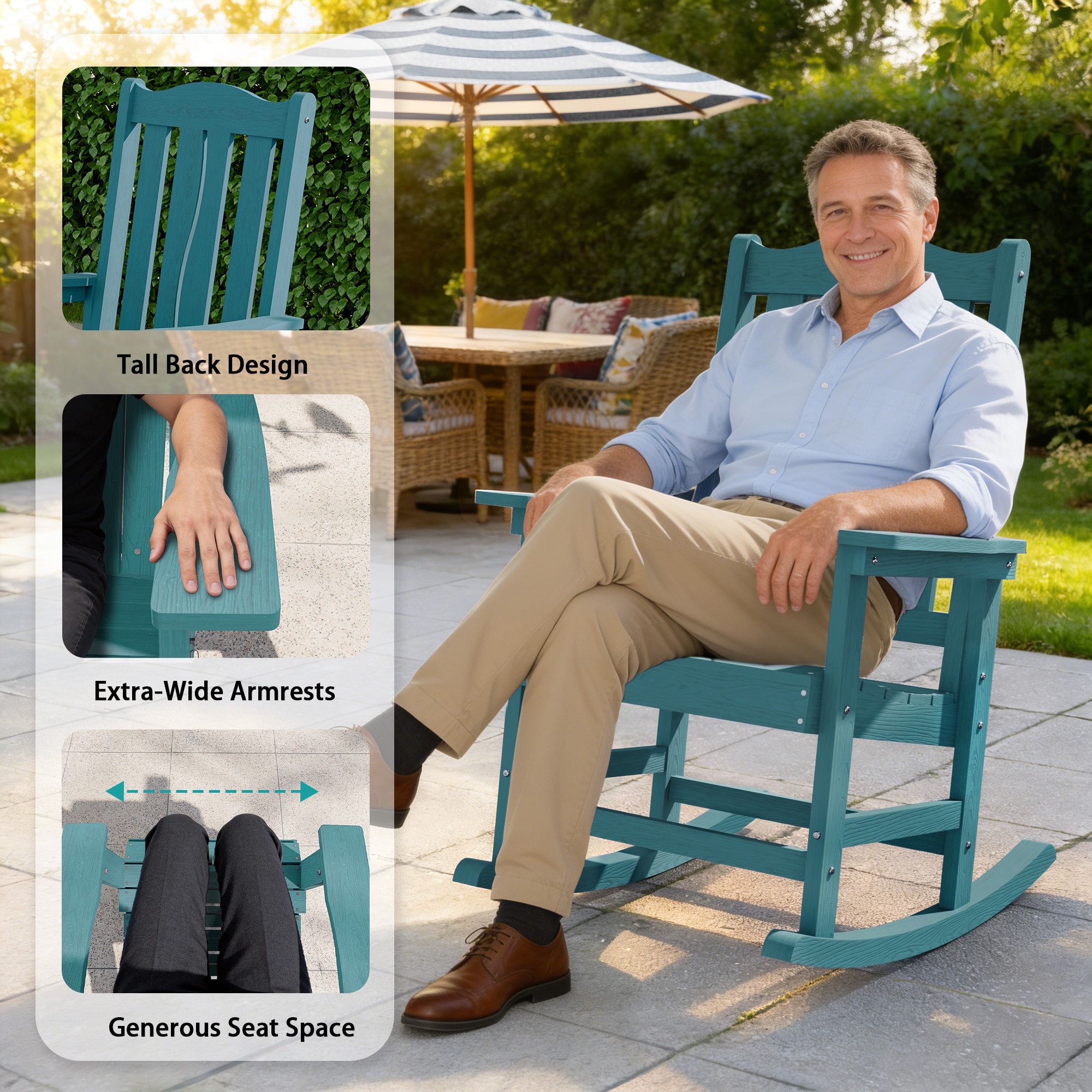 BEWOOD LMK-PE-TS-65LB-4 Patio-Chairs - View #8