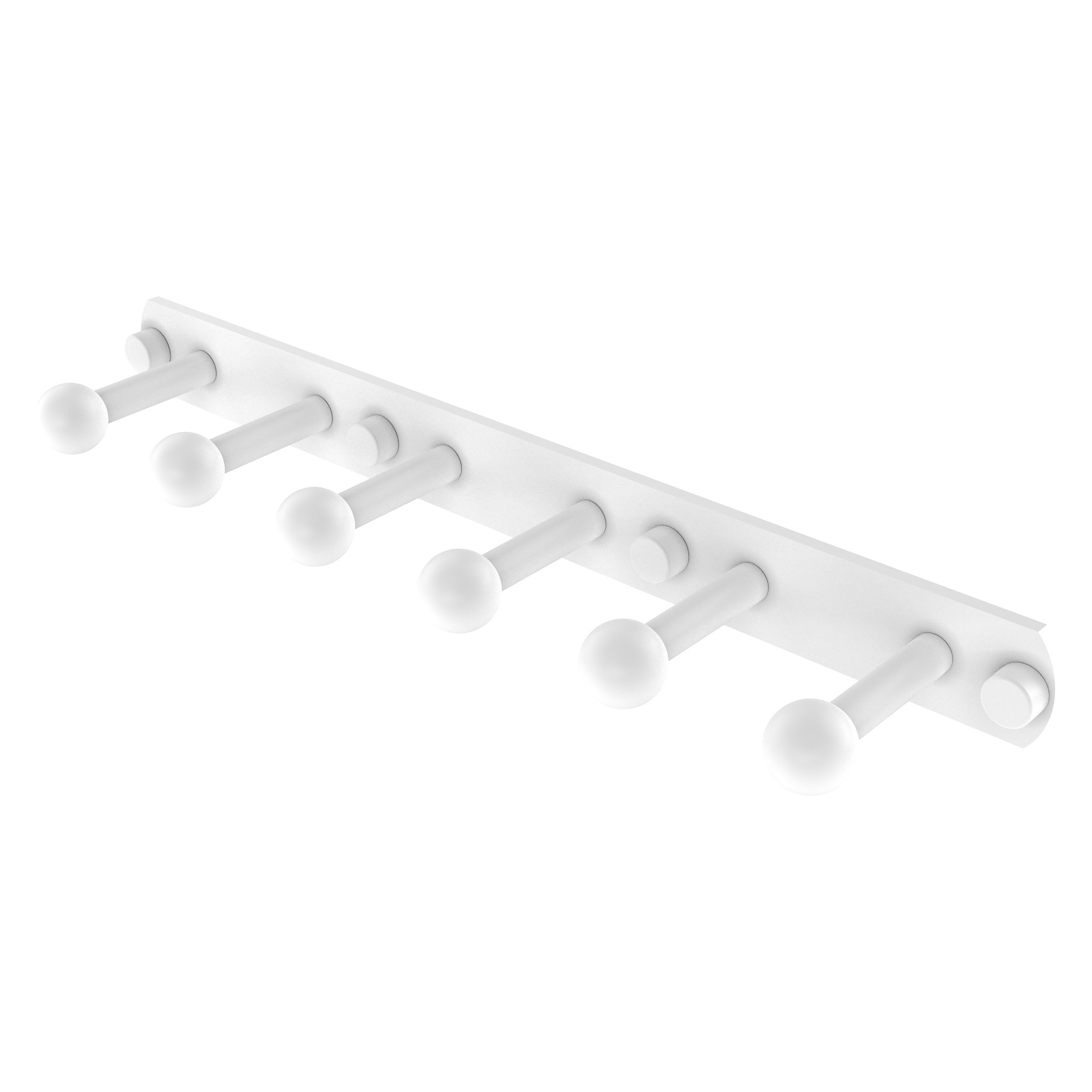 Allied Brass P1000-20-6-WHM Prestige Skyline Matte White 6 -Hook Wall mount Towel Hook