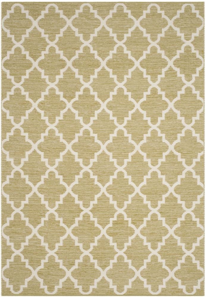 Casual Coastal Montauk 5'x8' Green/Ivory Cotton Area Rug
