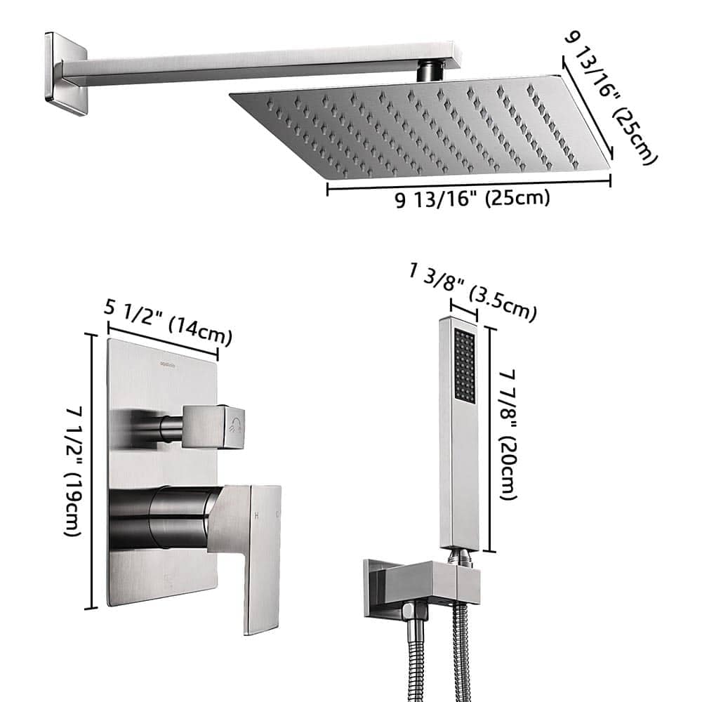 Yescom W81FCS001-10IN-BN-LO Tub-Shower-Faucets - View #7