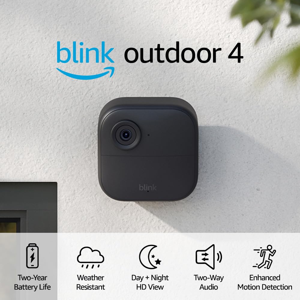 Blink Outdoor 4 — Wireless Smart Security Camera, Two-year Battery ...