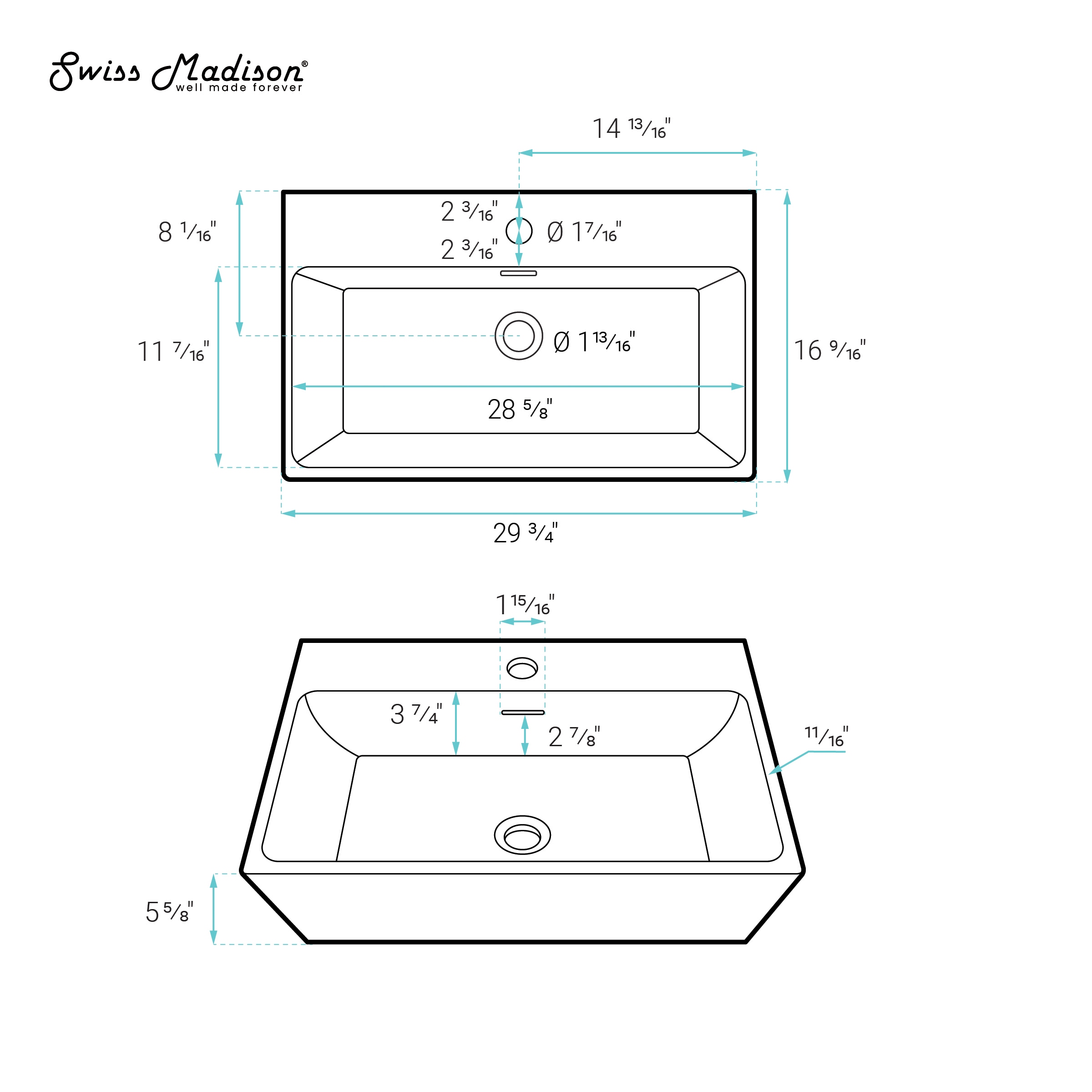 Swiss Madison SM-25-WSREI15WH Bath-Sink - View #6