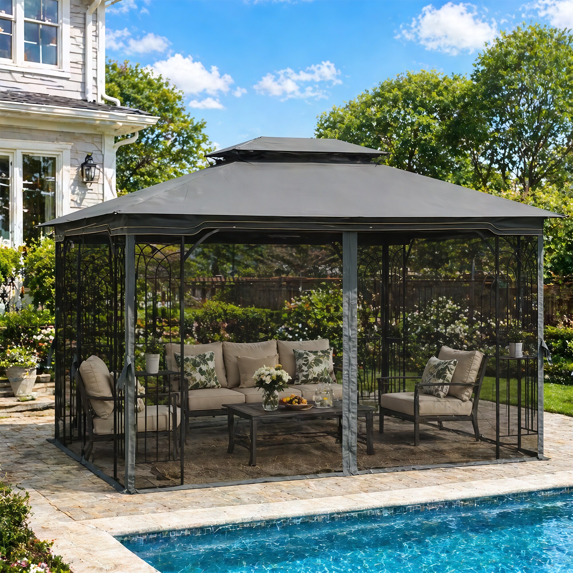 TEINIE LYL-W41934252 Wood-Resin-Gazebos - View #8