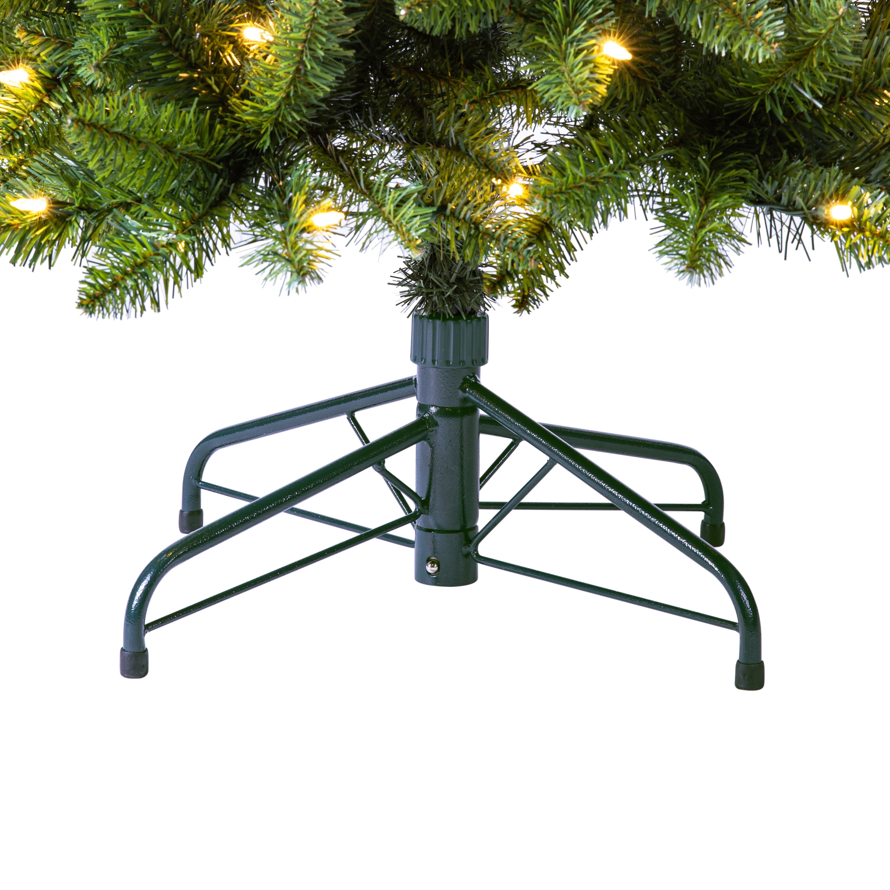 7ft Premium Christmas Tree with LED Lights, Adjustable Platforms & Metal  Stand