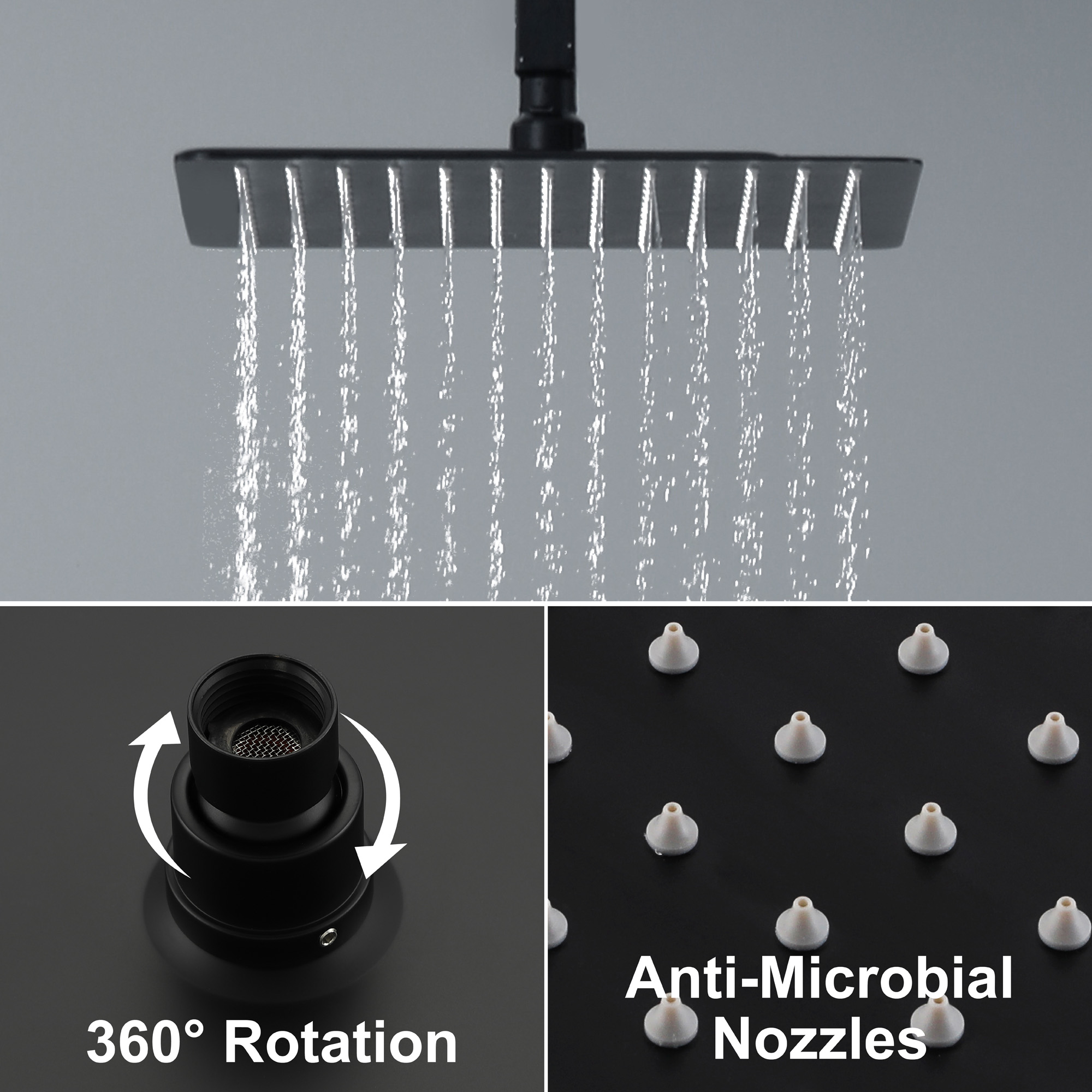 WELLFOR SPA-88017B-12 Showerhead-Bar-Panels - View #4