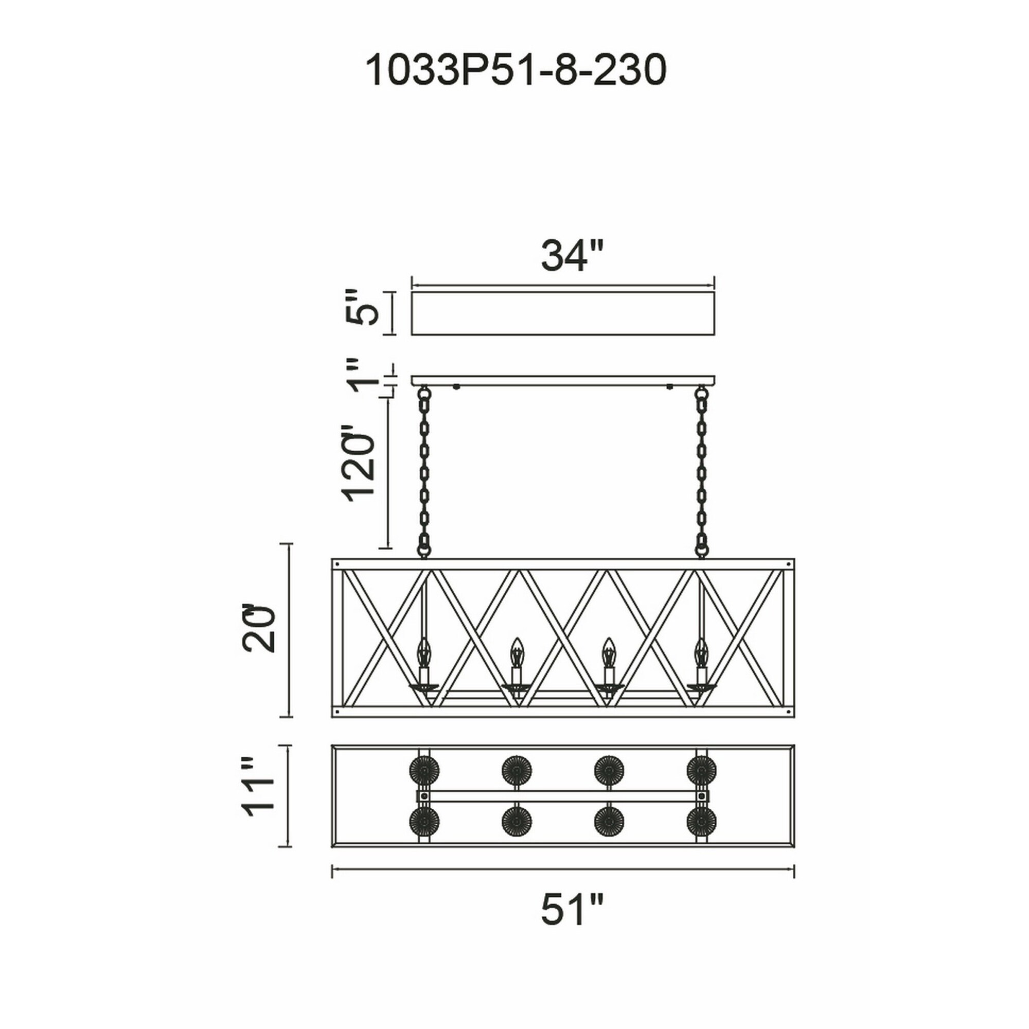 CWI Lighting 1033P51-8-230 b090015 - View #3