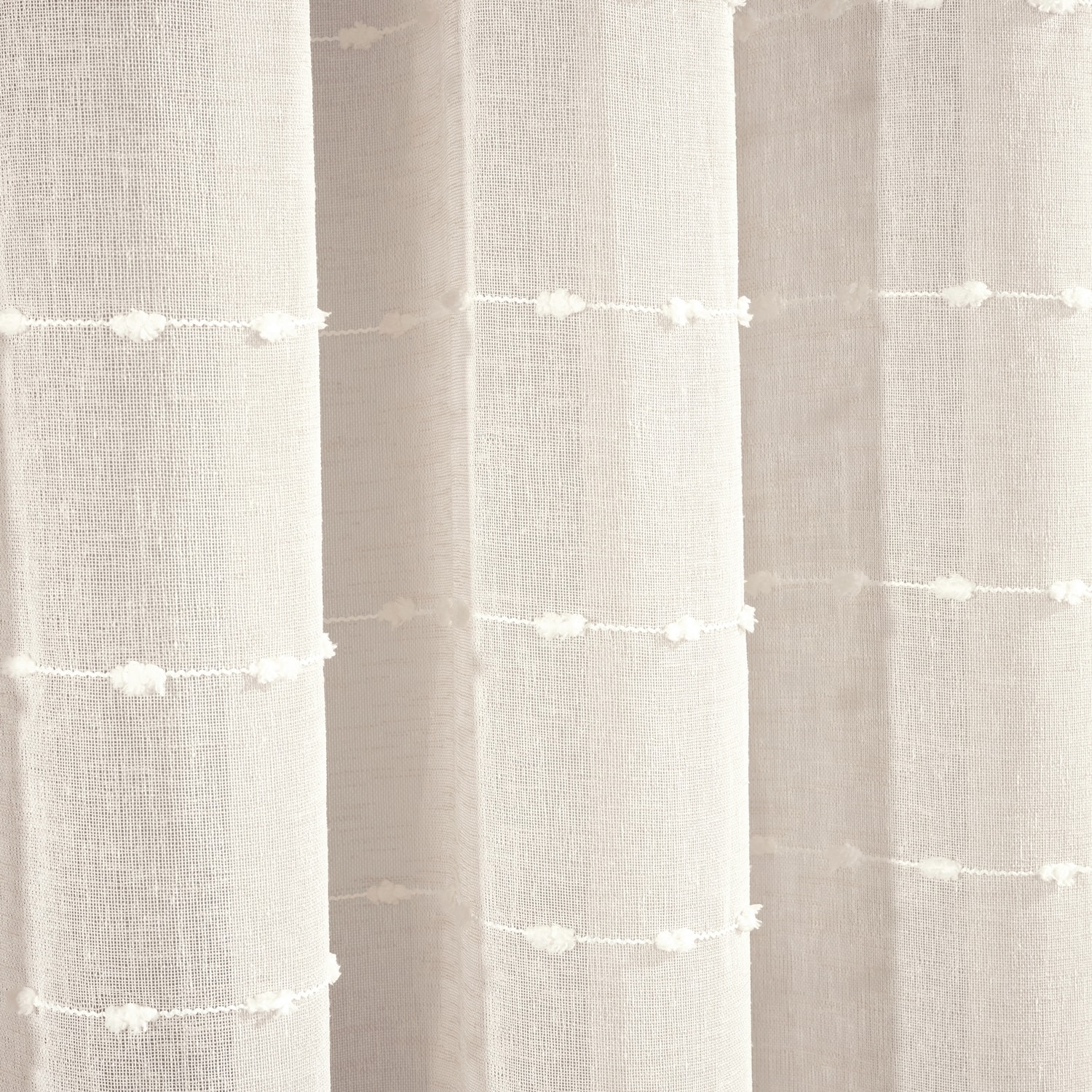 Beige Sheer Polyester Grommet Curtain Panel 115"W x 84"L