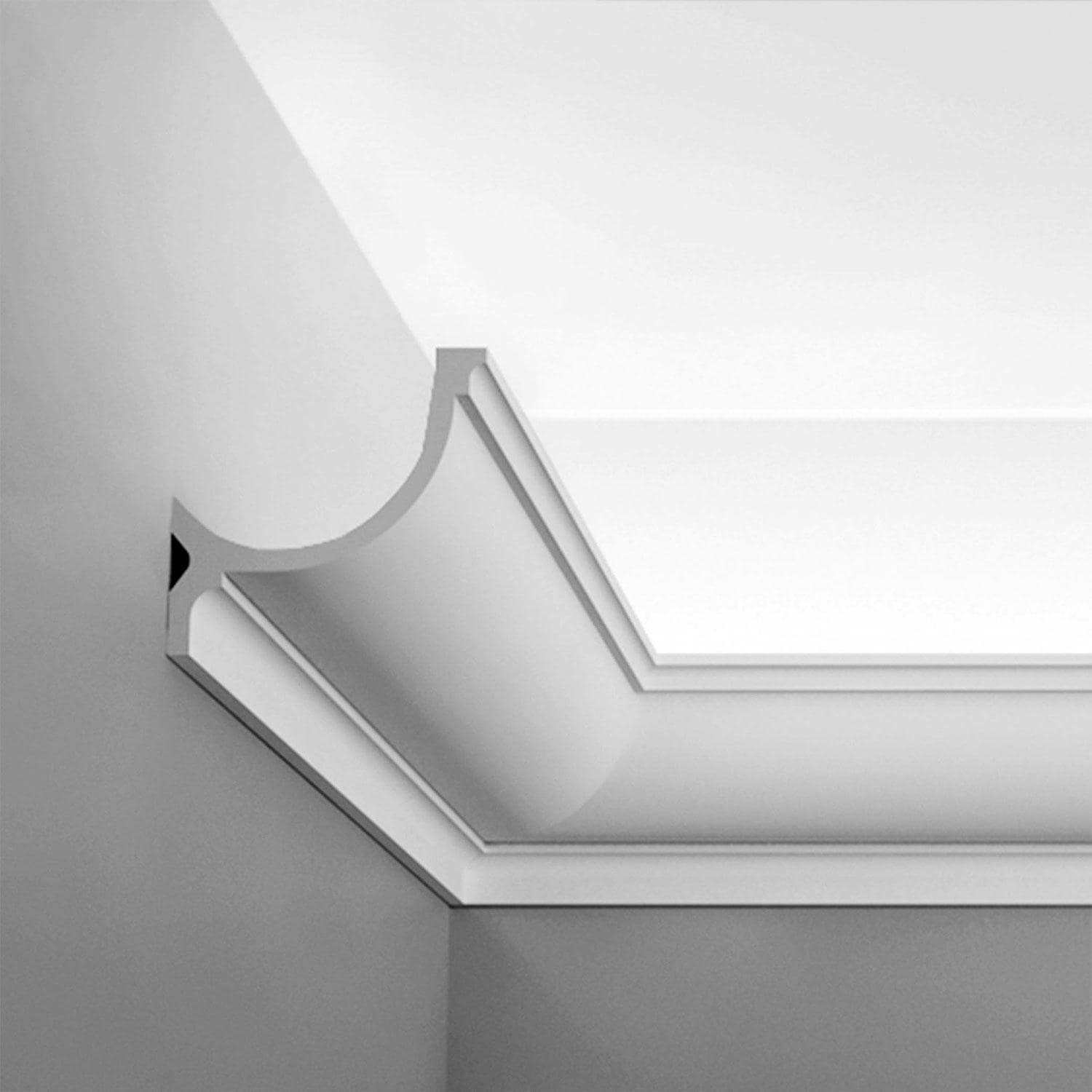 78-Inch Primed White Polyurethane Crown Moulding