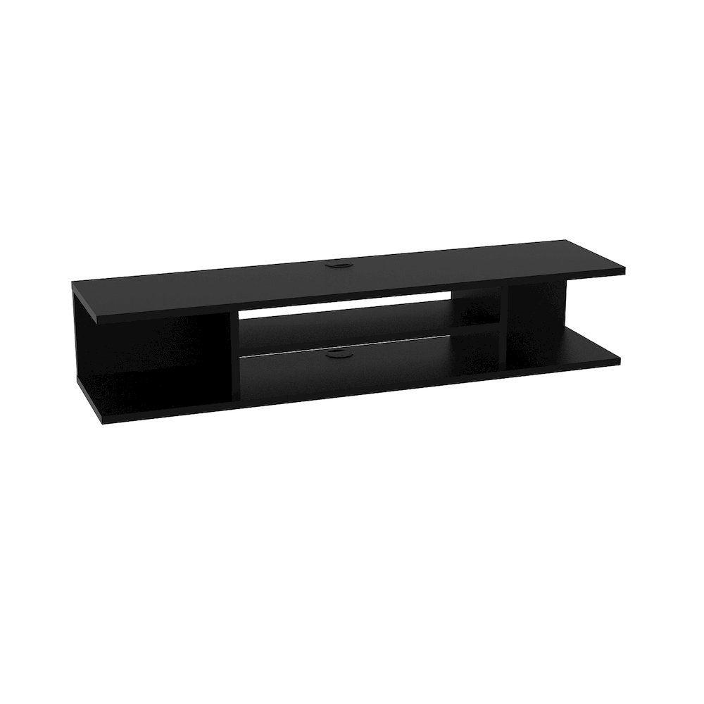 Decorotika PIV48FTS03 Pivot Floating Tv Stand Black