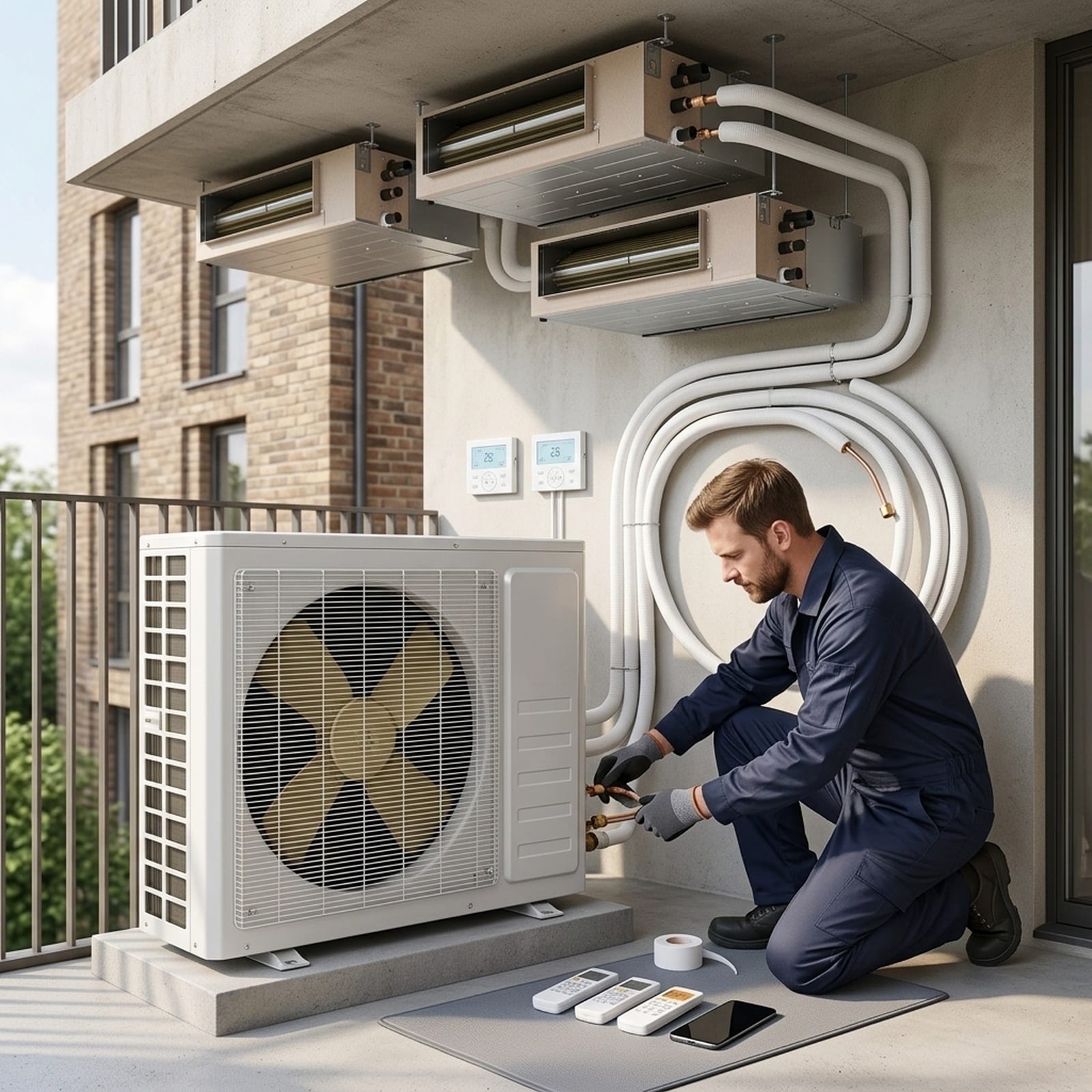 SUGIFT 27000 BTU 3 Zone Ducted Mini Split Air Conditioner 24 SEER2 Inverter Heat Pump with WiFi Cools 3 Rooms #LW147SUGHY0535