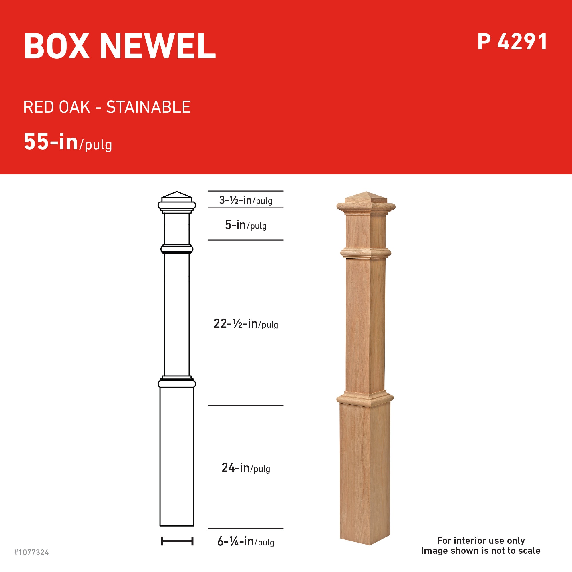 L.J. Smith Stair Systems P 4291 ETOAK Interior-Stairpart-Newel-Posts - View #3