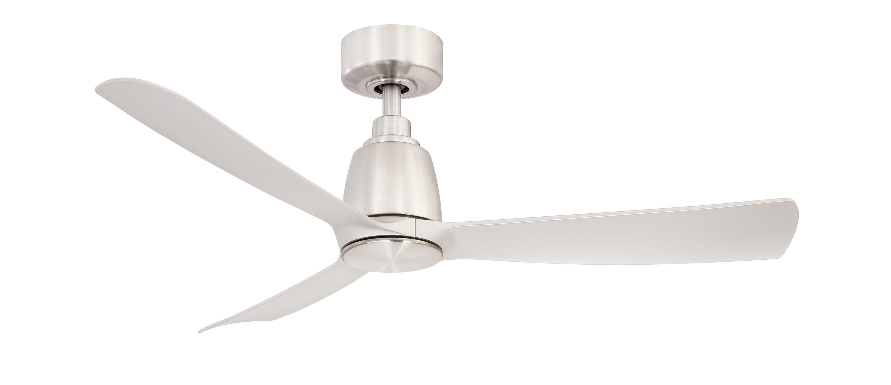 Fanimation Kute 44-in Black Indoor/Outdoor Smart Propeller Ceiling Fan Light Kit Compatible and Remote (3-Blade) FPD8547BL Sansujyuku sansujyuku.com