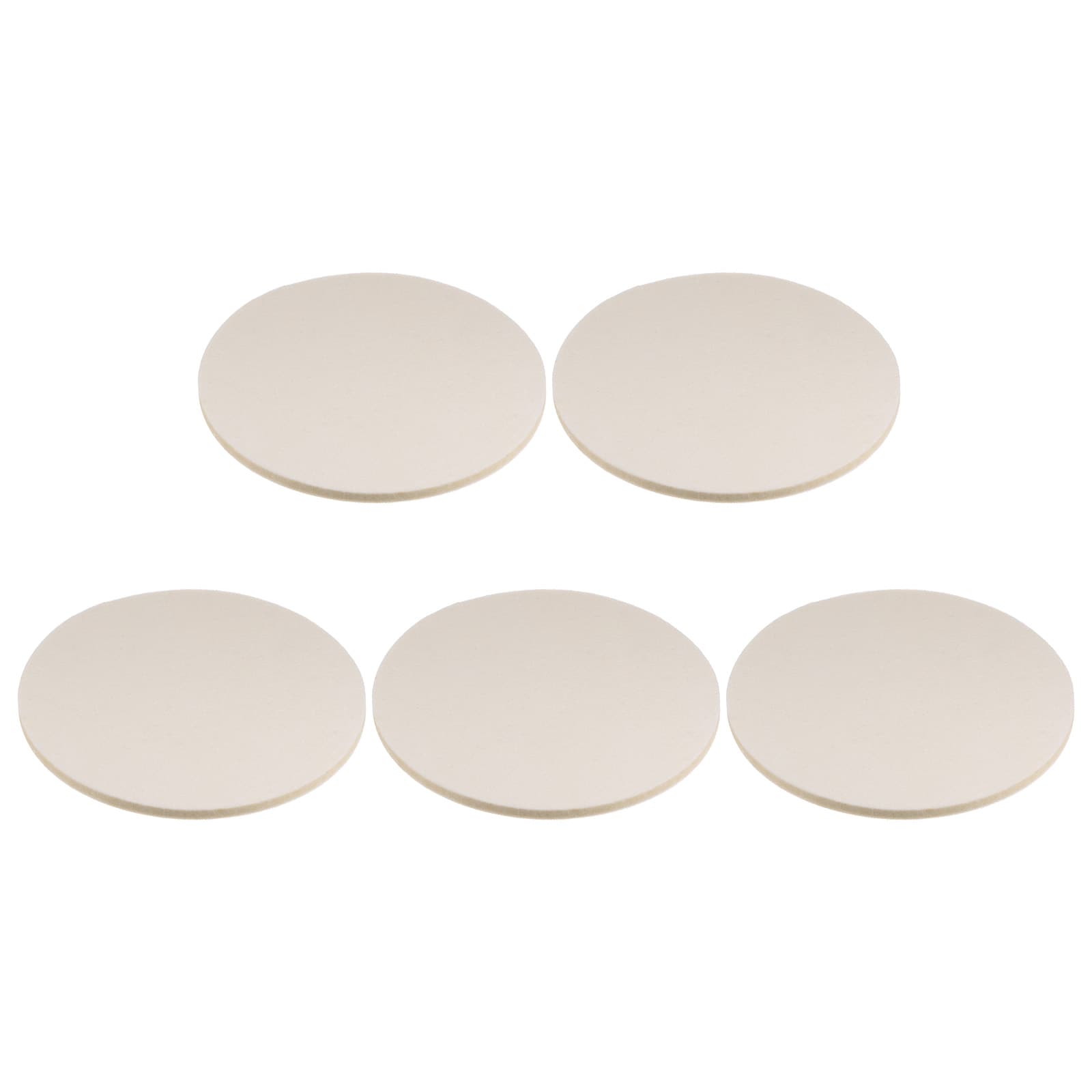 Harfington 5pcs Wool Felt Polishing Pads 7 inch Buffing Wheel Polish Pad Flocking Hook and Loop Back for Car Glass Plastic Metal Stone