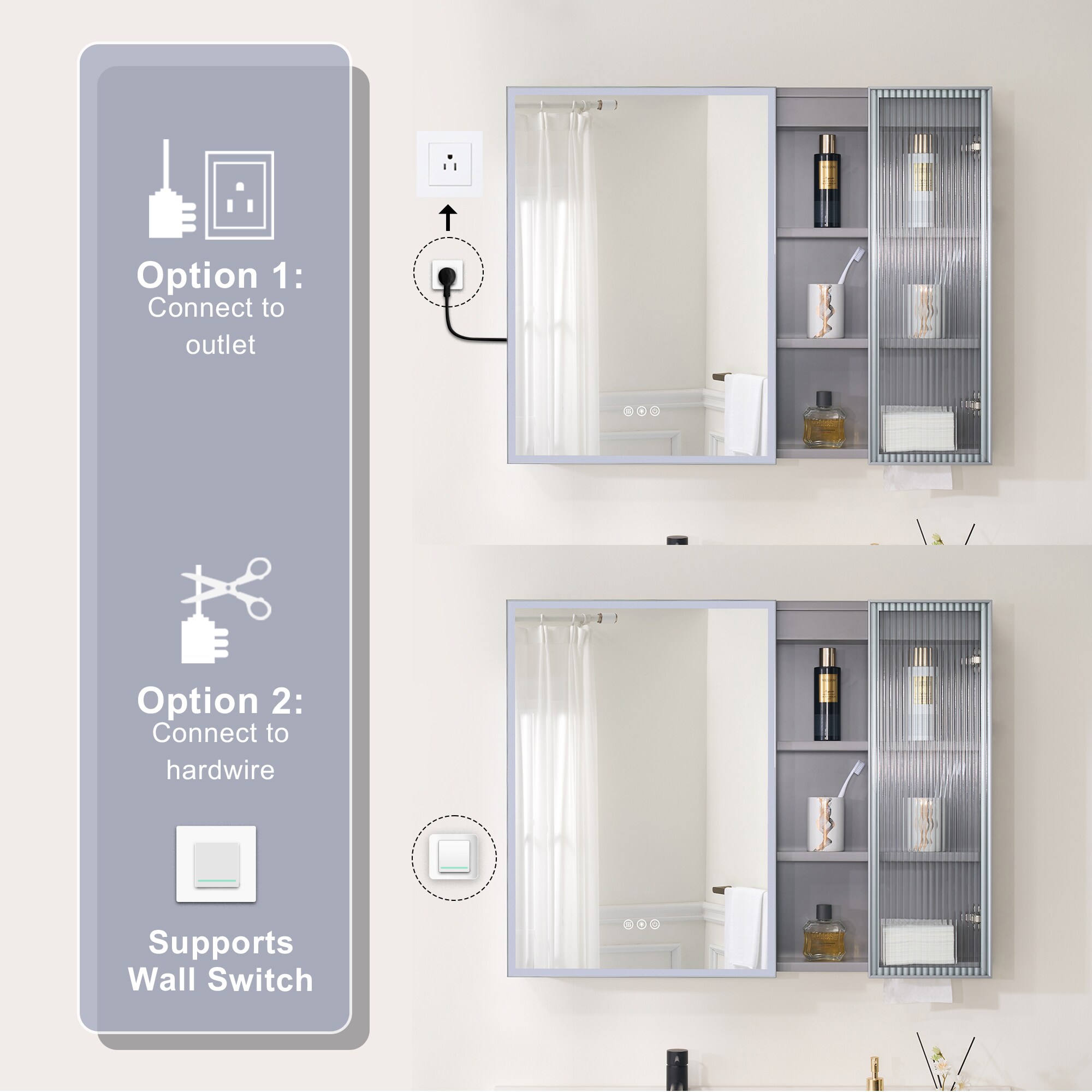 Forclover ALF-FL36GY Bathroom-Medicine-Cabinets - View #8