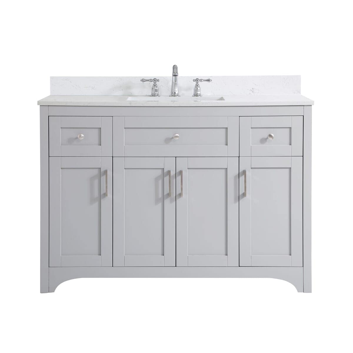 Simply Living Home Montrose 48 inch Single Bathroom Vanity in Grey with Backsplash