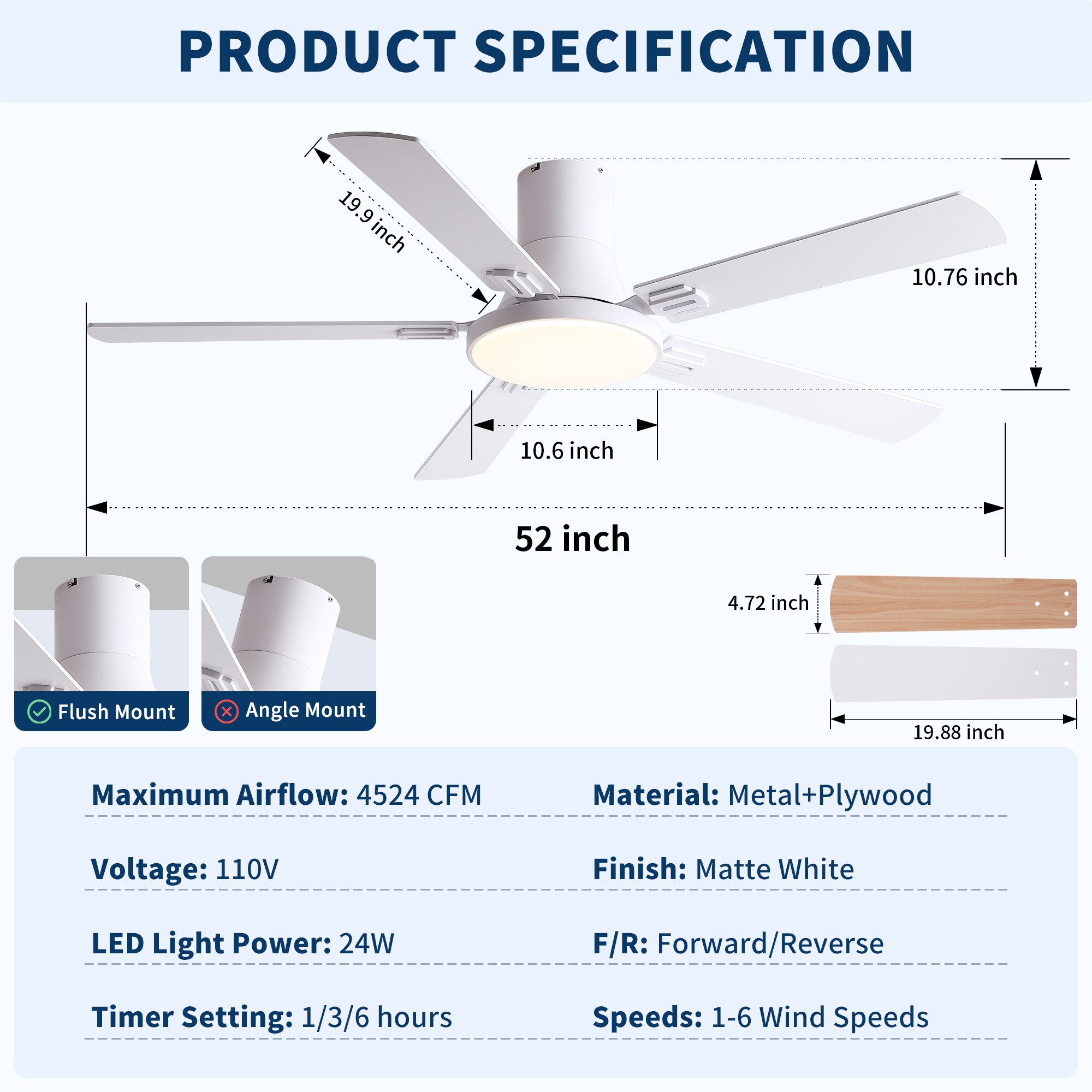 Fun Orange FUN26CF04 Ceiling-Fans - View #4