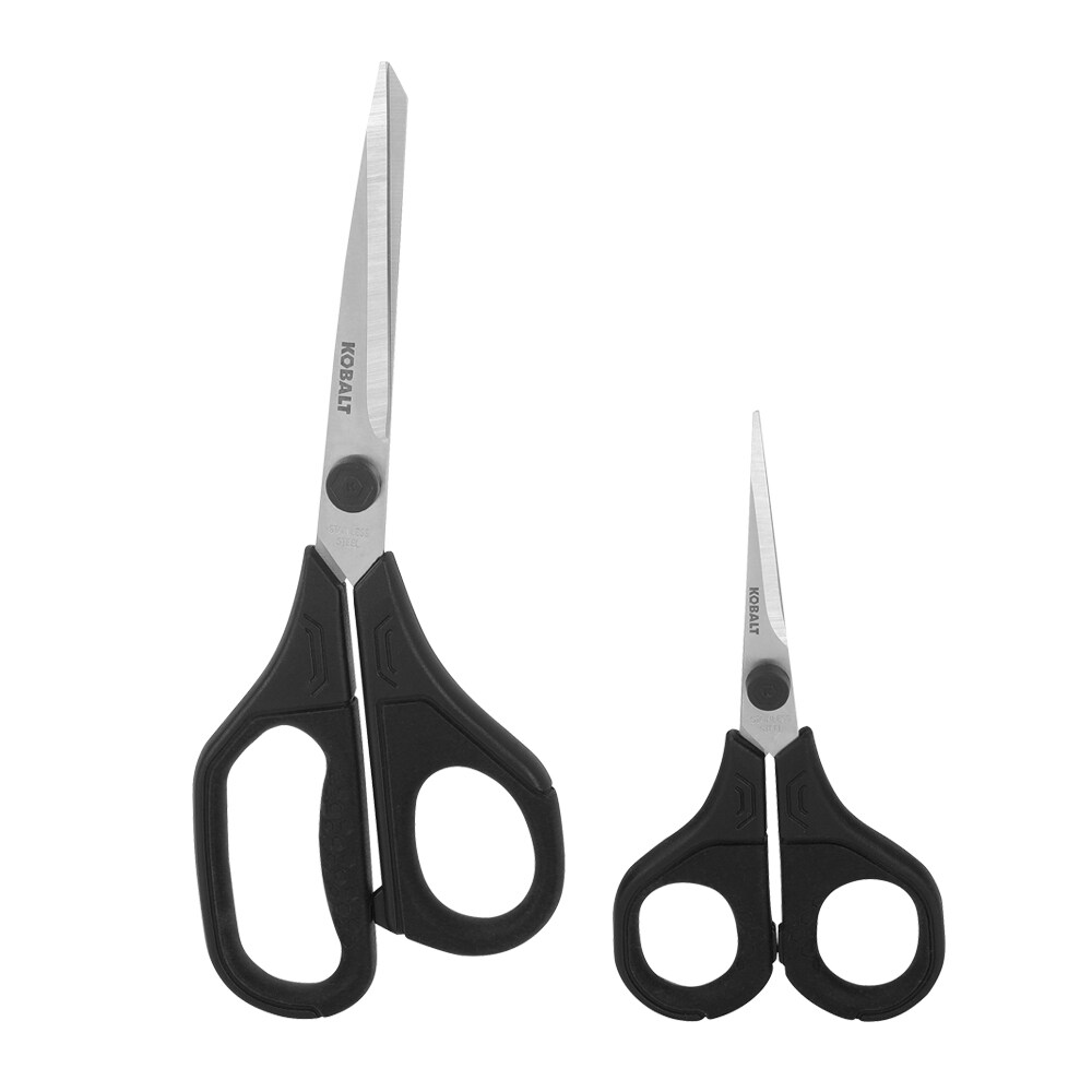 Kobalt Black 4.53-in Stainless steel Grip Scissors