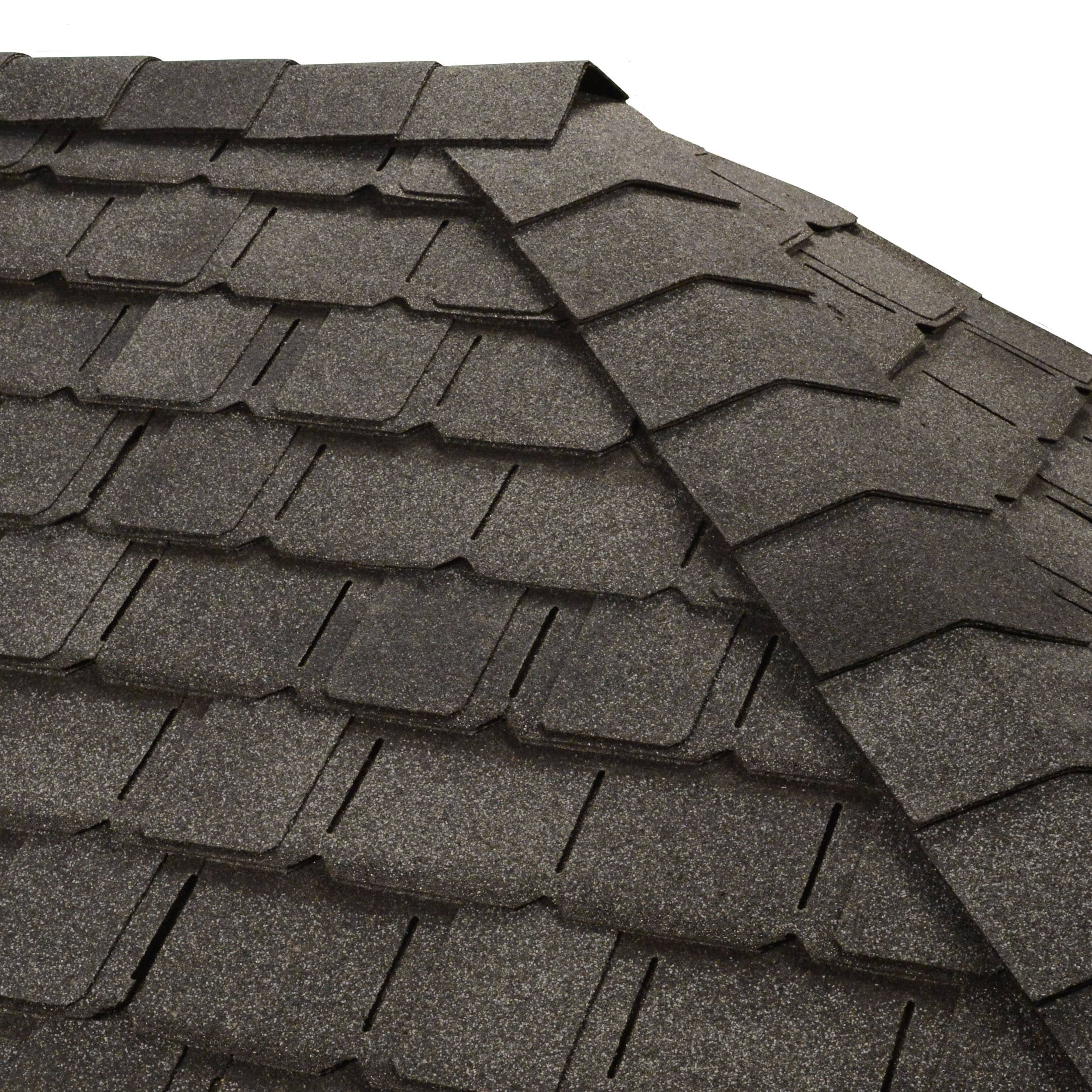 GAF Timbertex Welsh Gray Laminated Hip And Ridge Roof Shingles (20-lin ...