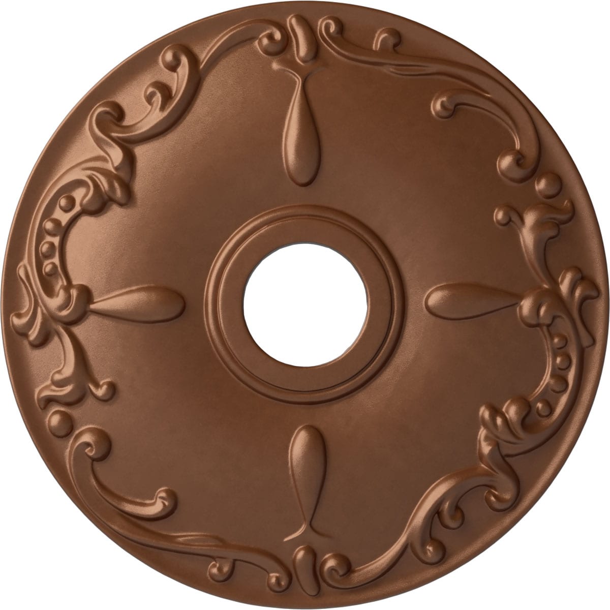 Ekena Millwork CM18KEPOS Kent 18-in W x 18-in L Painted Polished Copper Polyurethane Whole Ceiling Medallion