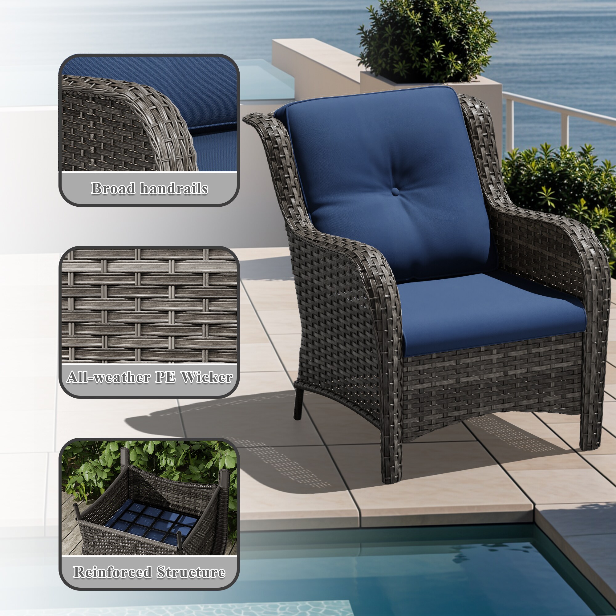Gardenbee HGL-M08-BLU Patio-Chairs - View #4