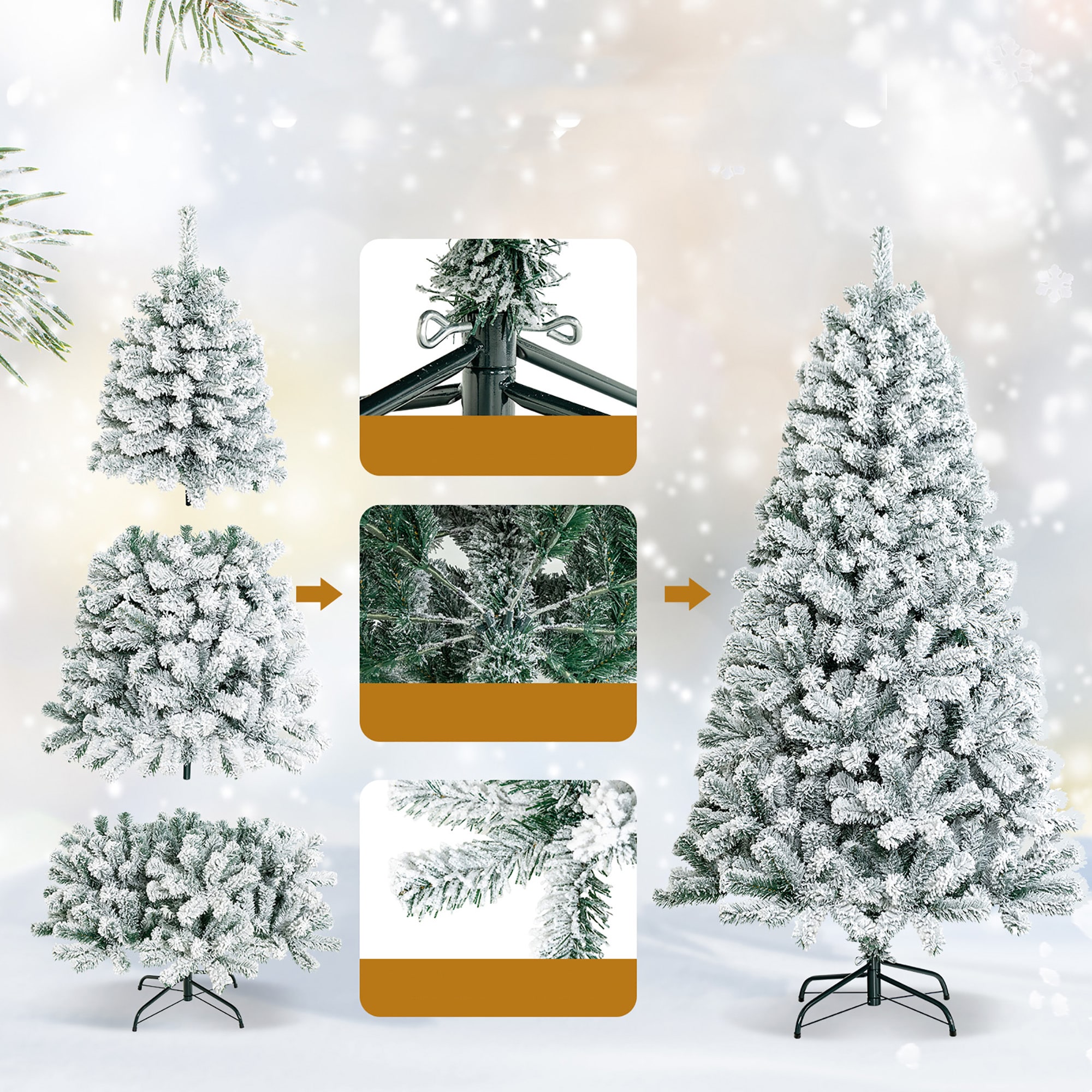 Costway CM22067 Artificial-Christmas-Trees - View #4