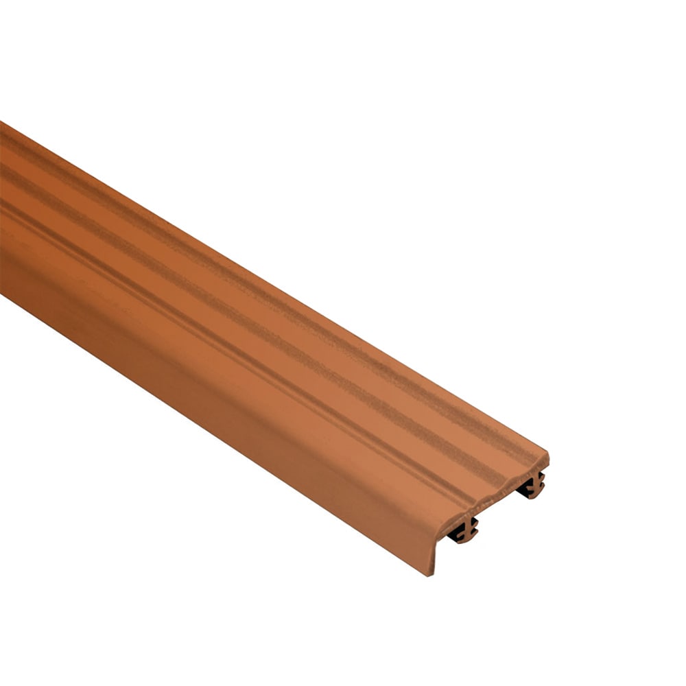 Schluter Systems PE26/NB Trep-SE 1.031-in W x 98.5-in L Nut brown PVC Stair nose Tile Edge Trim