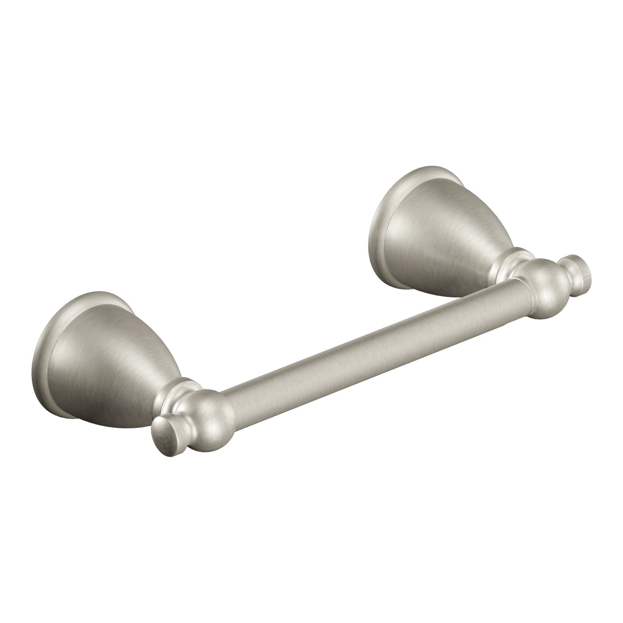 Moen 3-Piece Caldwell Brushed Nickel Decorative Bathroom Hardware Set with  Towel Bar,Toilet Paper Holder and Towel Ring