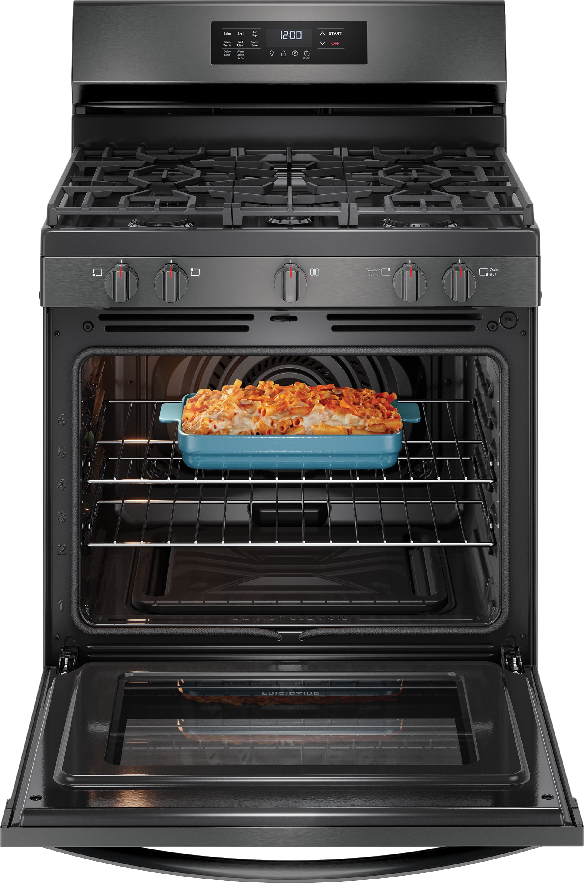 Frigidaire 30" Black Stainless Steel Gas Range with Air Fry