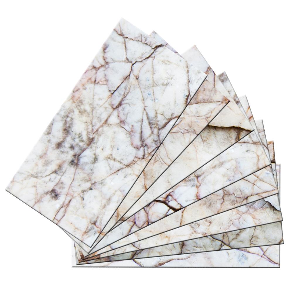 Instant Mosaic Upscale Designs by Ema 16-Pack 3-in x 6-in Glossy Glass Subway Peel & Stick Tile