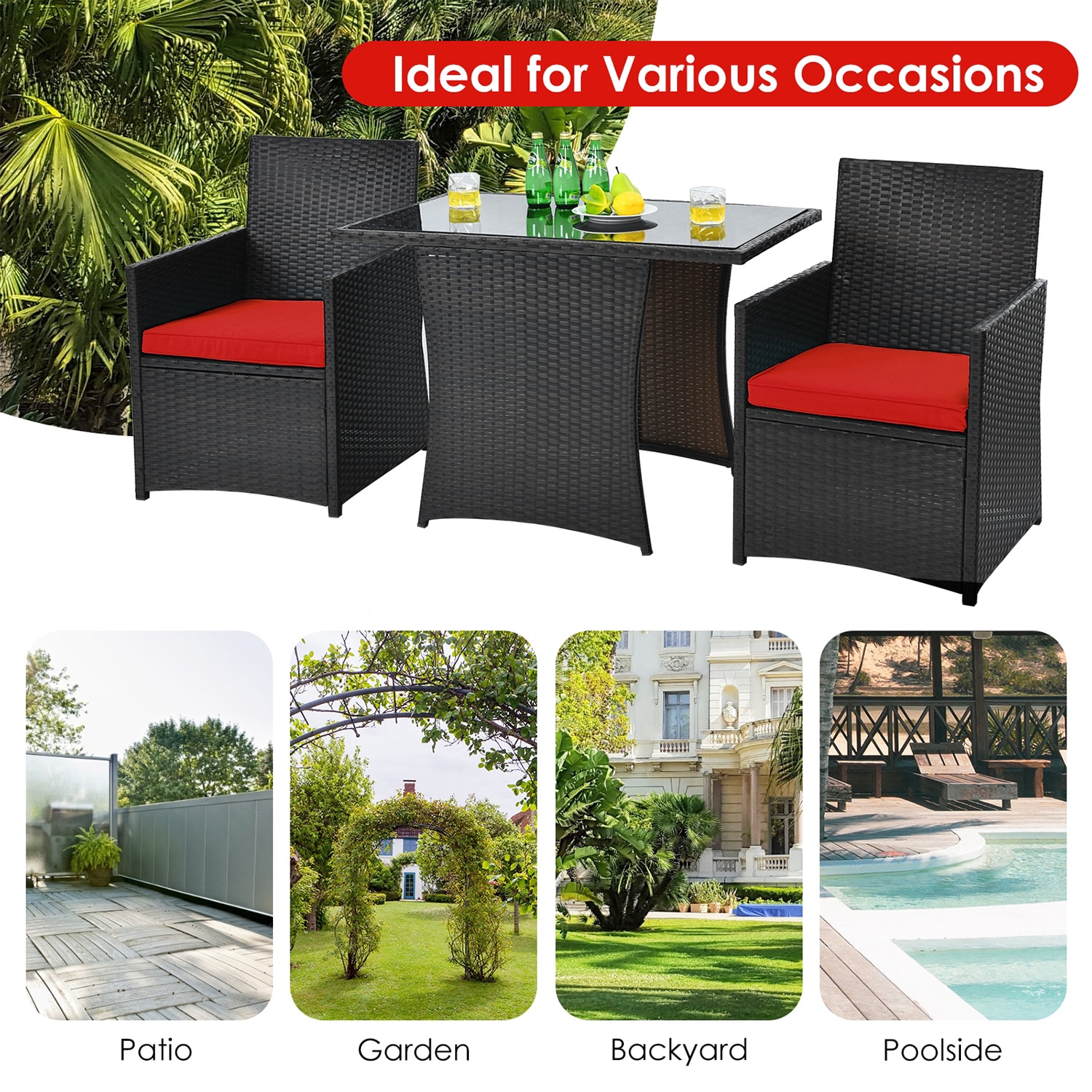 Forclover HYFE-70640 Patio-Conversation-Sets - View #7