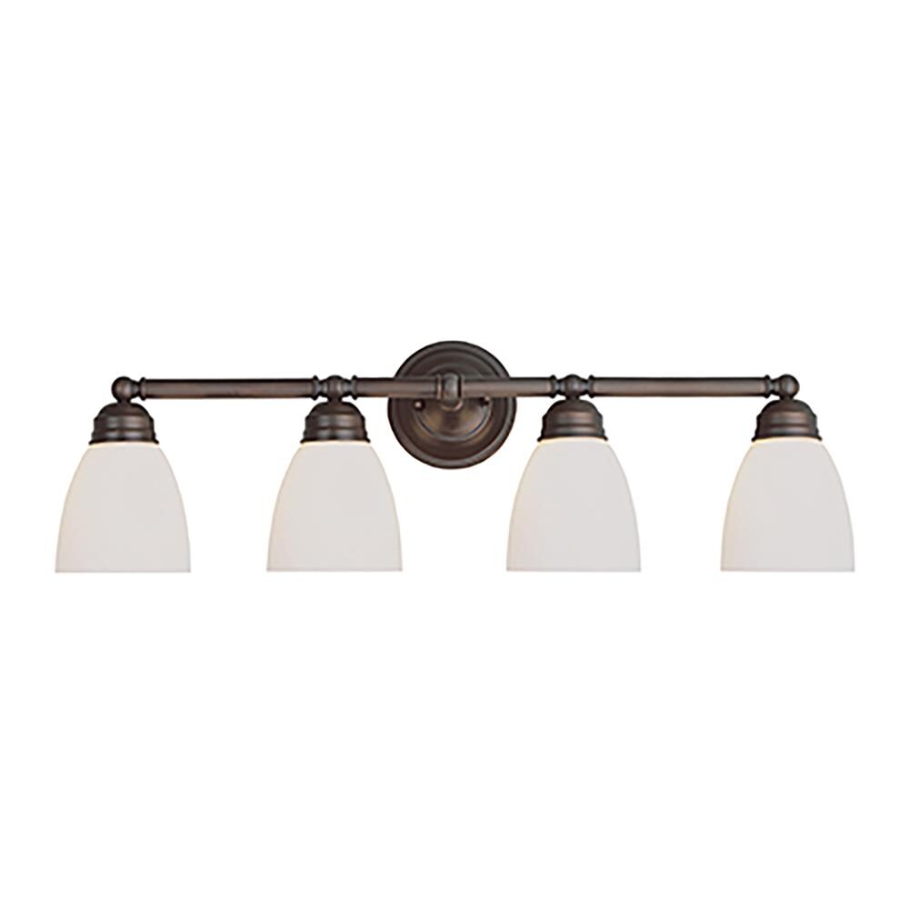 Lucid Lighting 30-in 4-Light Rubbed Oil Bronze Traditional Vanity Light ...