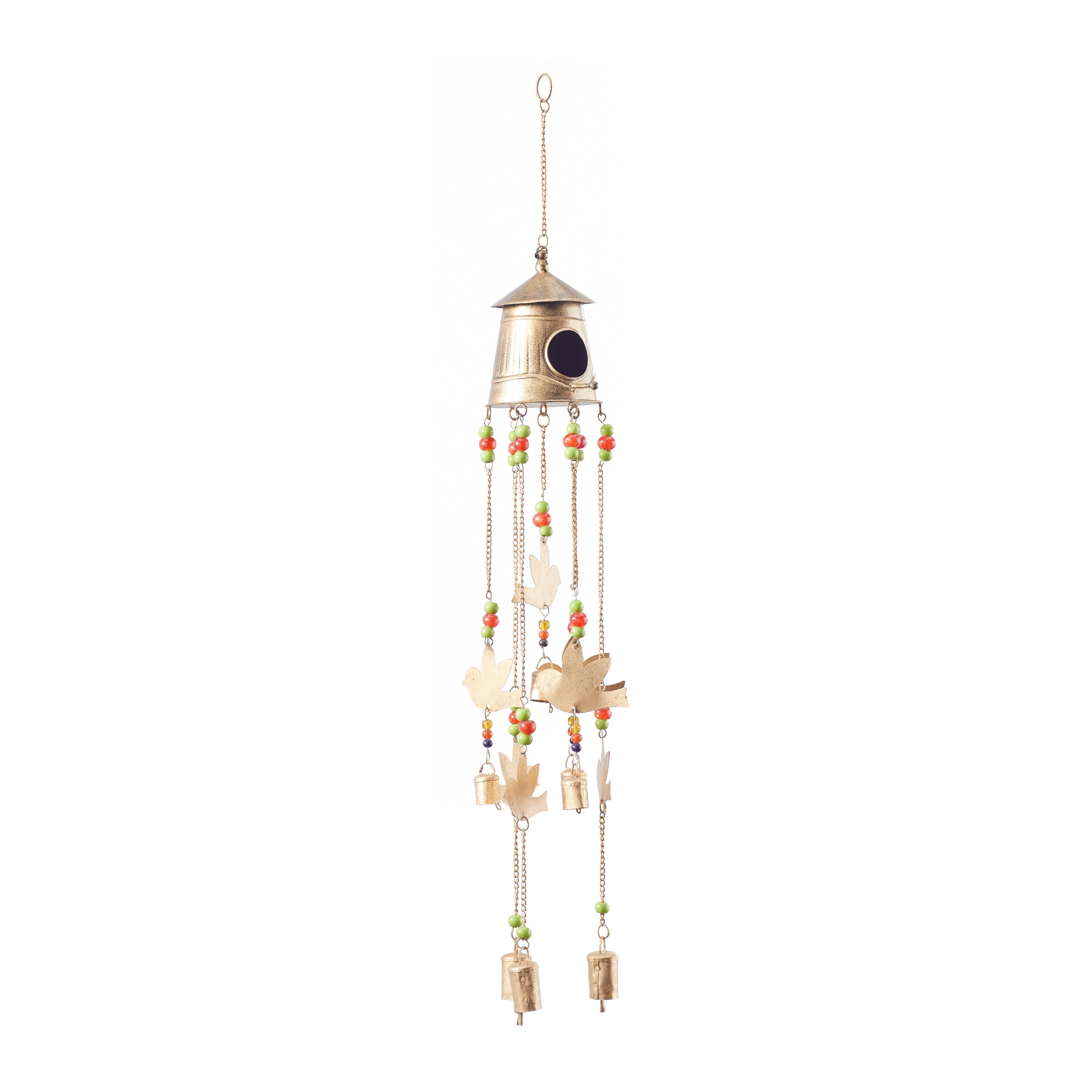 Grayson Lane 34.5-in Gold Metal Hummingbird Wind Chime in the Wind ...