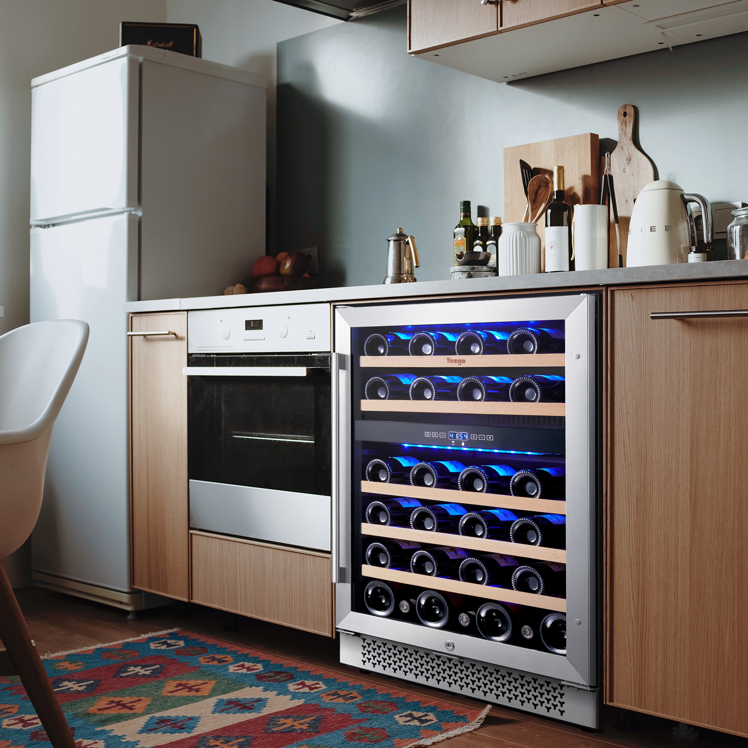 Yeego Combined 52 Bottles Wine Cooler & 140 Cans Beverage