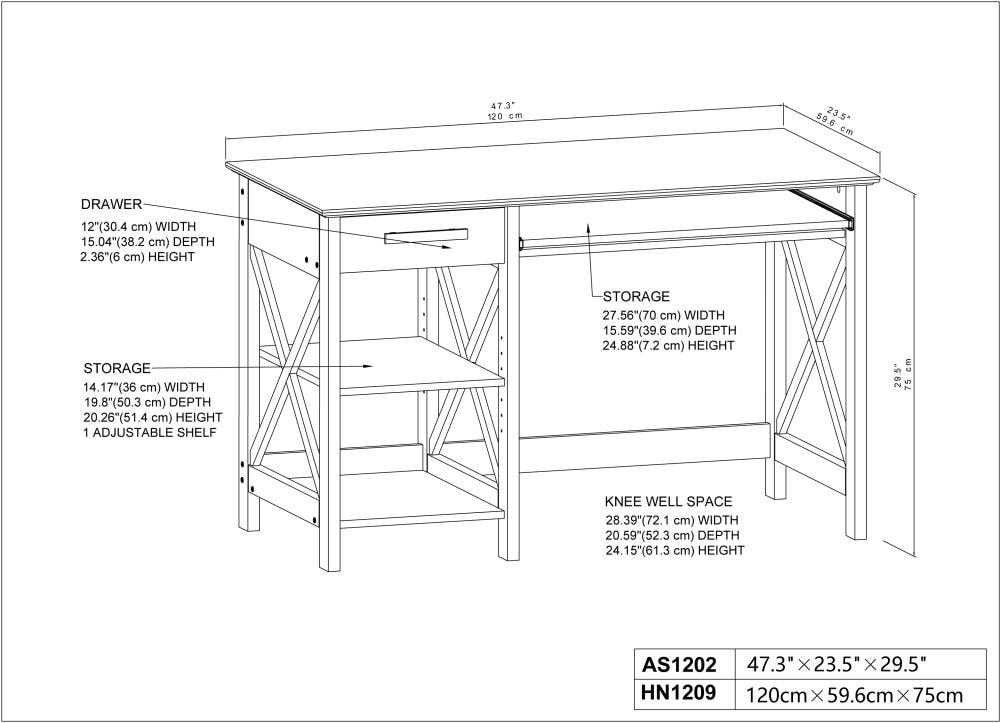 Saint Birch SBSF1209WDWG desks - View #3