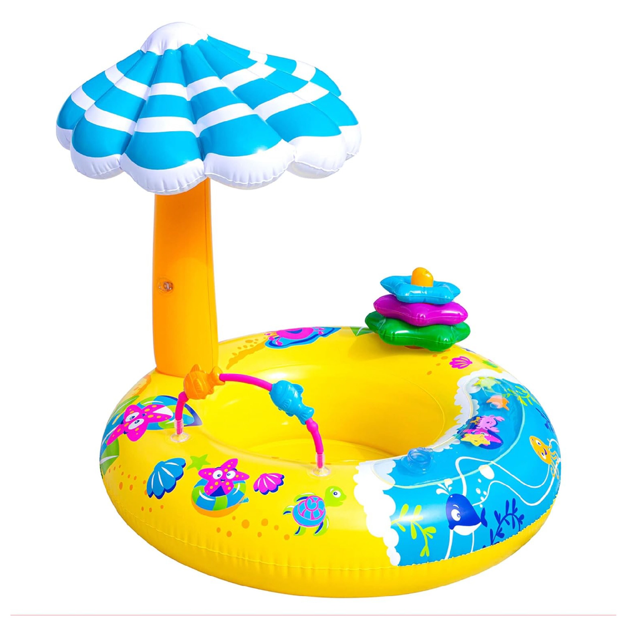 Banzai 311768 26-in 1-Seat Yellow, Blue Infant Float