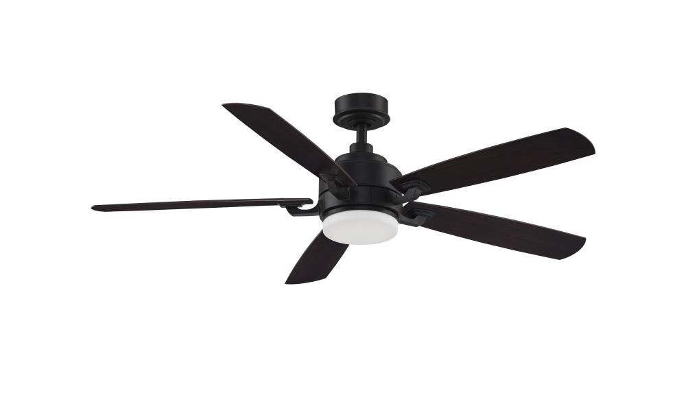 Fanimation Benito v2 52-in Matte White LED Indoor/Outdoor Ceiling Fan with Remote (5-Blade)