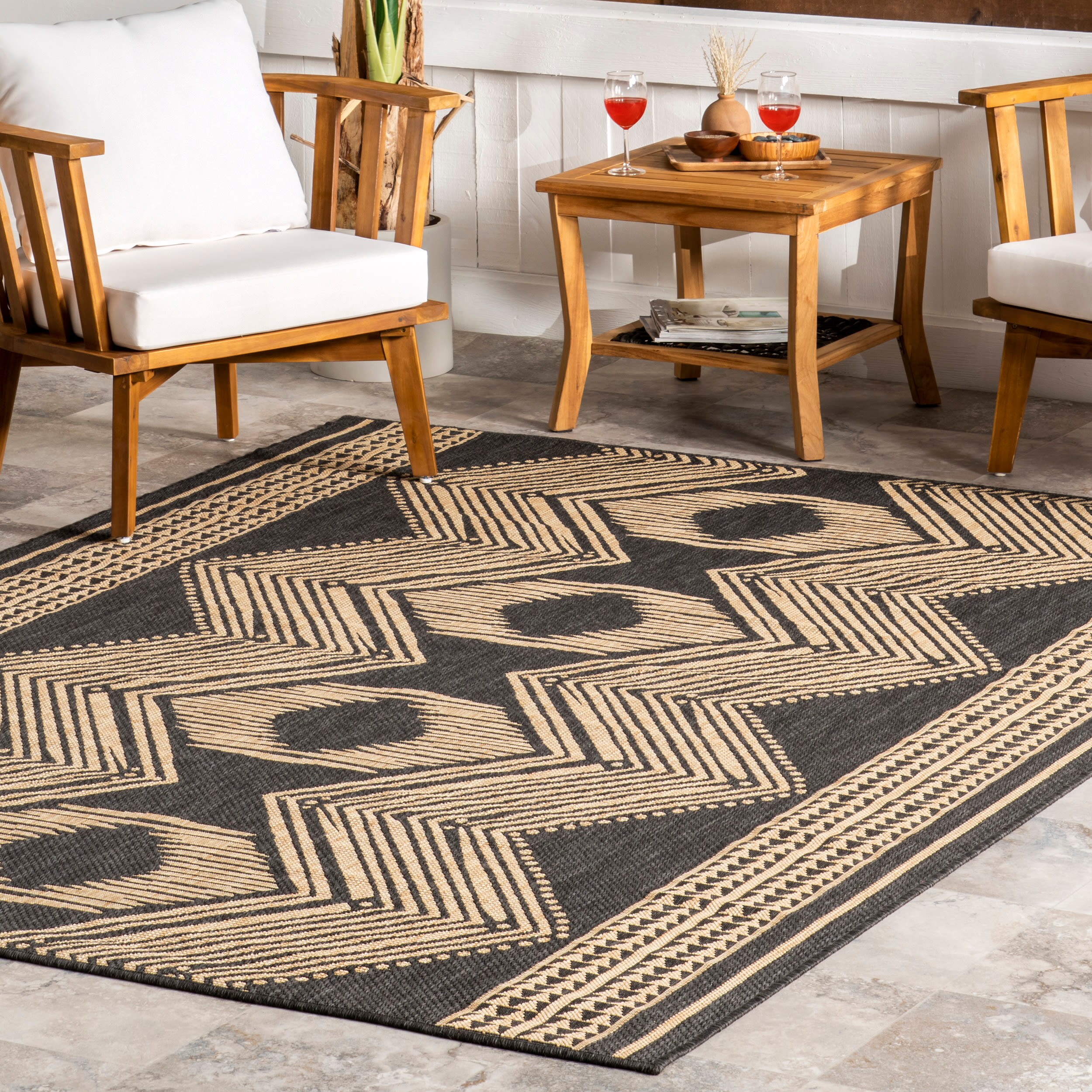  nuLOOM Ranya Tribal Indoor/Outdoor Area Rug, 5x8