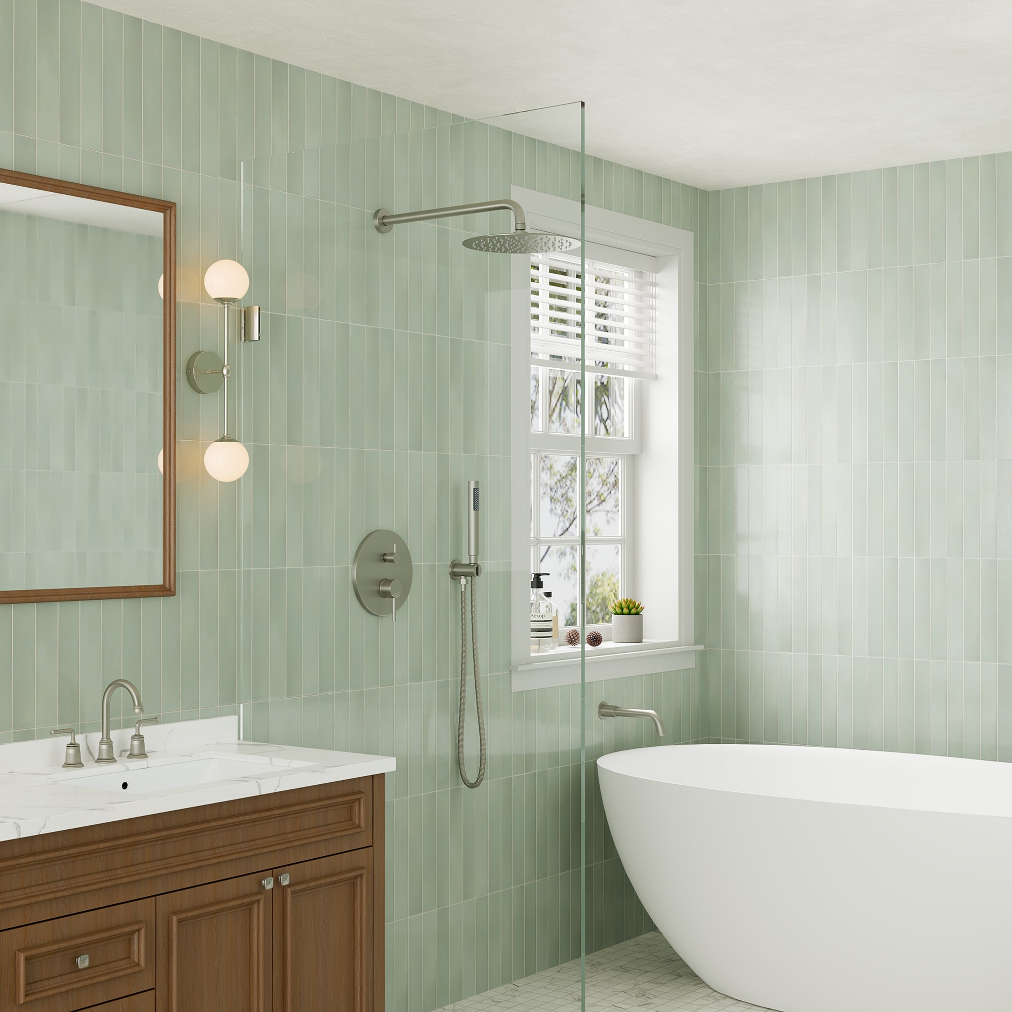 CASAINC M6612-A-10-BN Showerhead-Bar-Panels - View #2