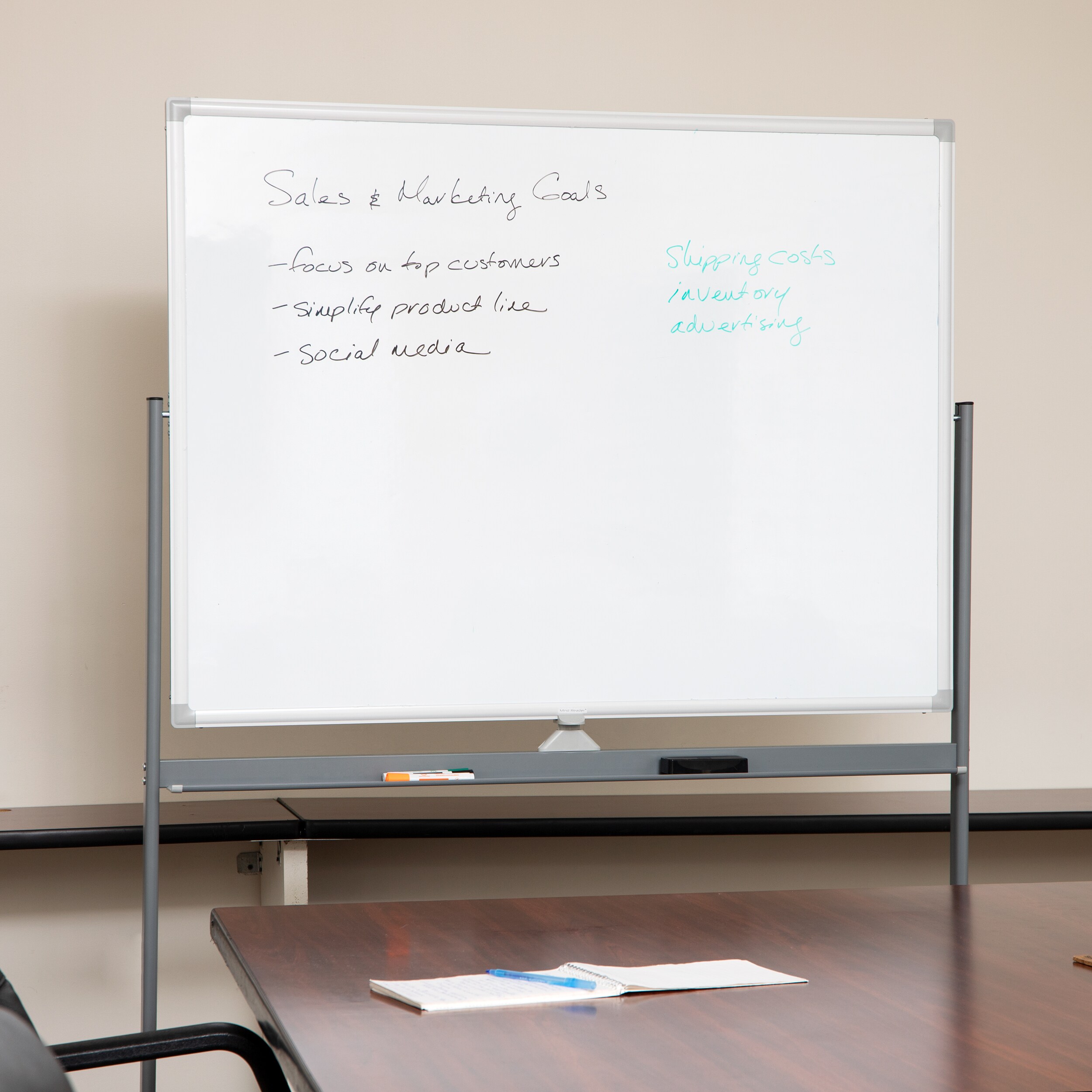 Mind Reader ROLLBOARD-WHT Dry-Erase-Bulletin-Boards - View #2