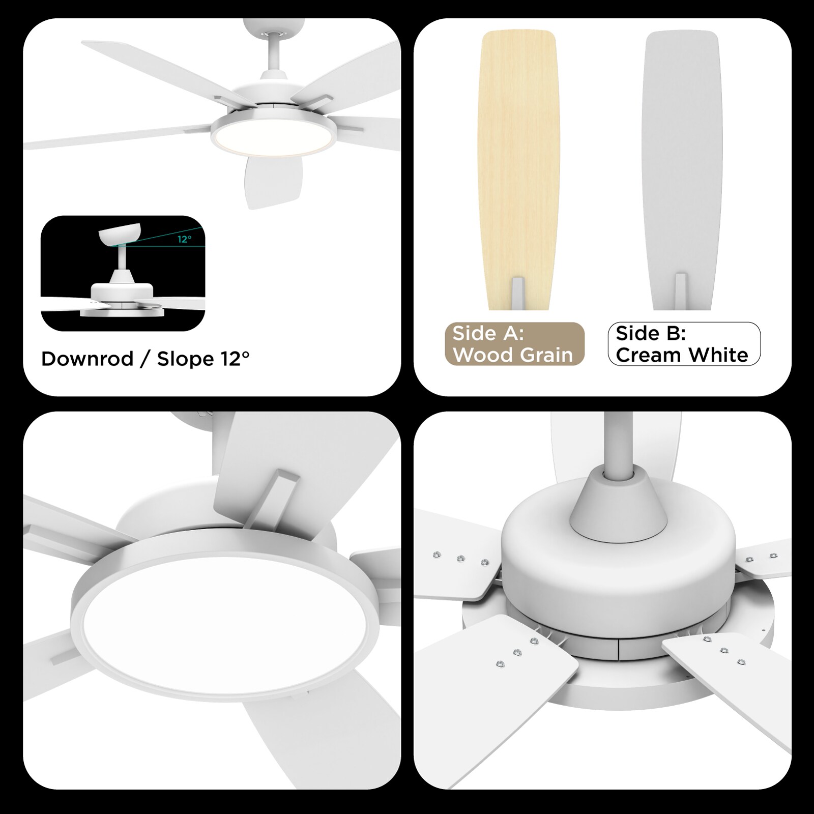 TALOYA RV52-WE-5D-T5 Ceiling-Fans - View #5