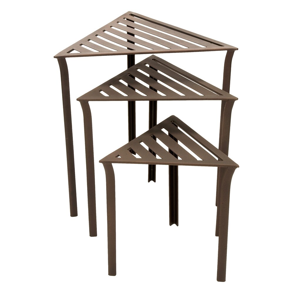 Minuteman International WTN-01 24-Inches H x 22-Inches W Roman Bronze Powder Coat Indoor/Outdoor Round Wrought iron Plant Stand